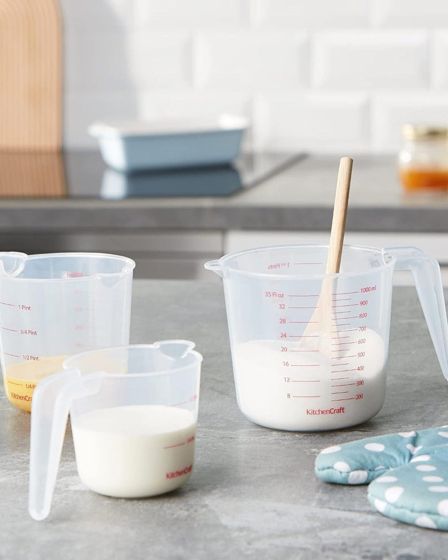 Kc Measuring Jug Set Of 3 Plastic