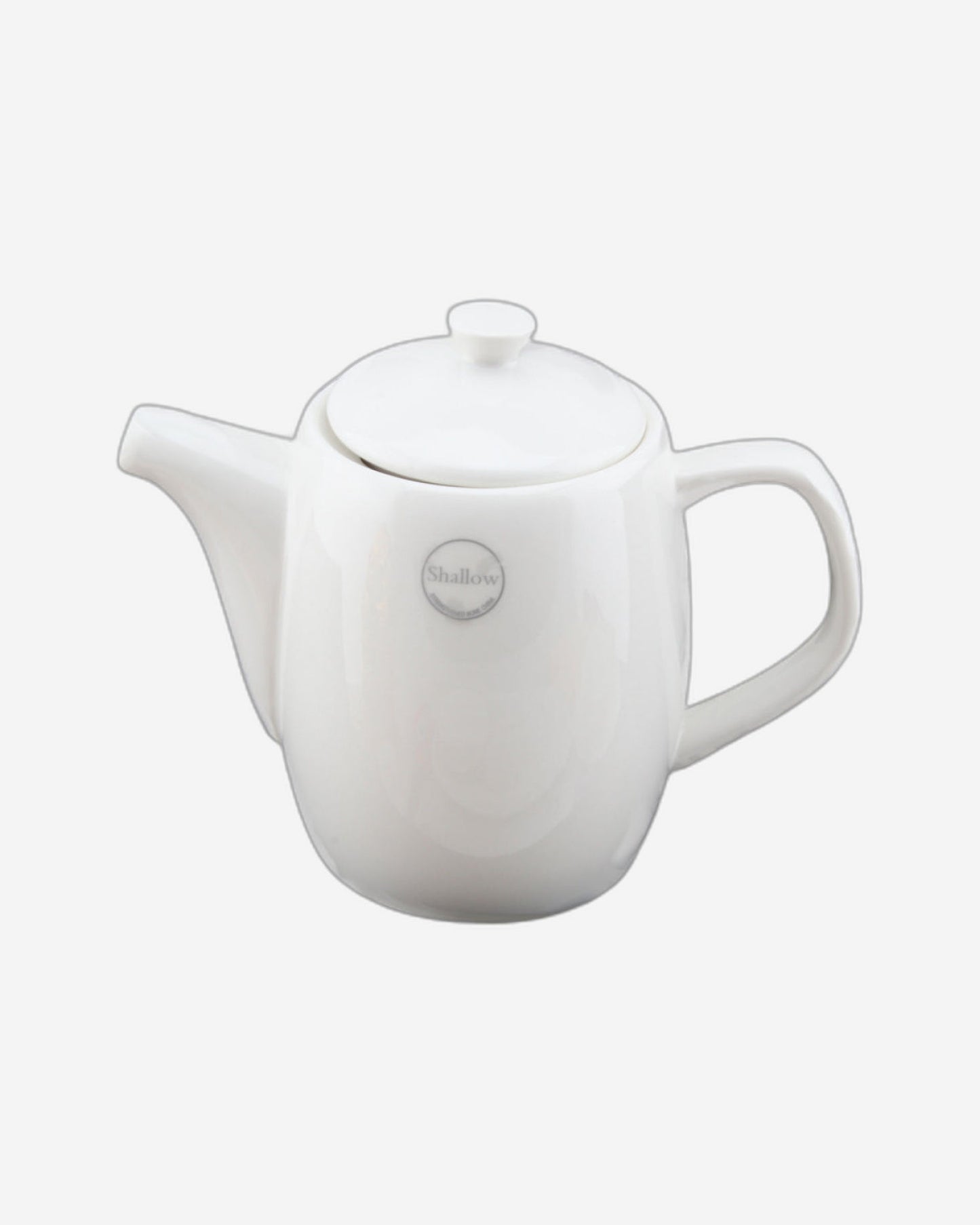 Shallow Hospitality Tea Pot, 600ml, White – Elegant Ceramic Tea Pot for Serving Tea & Hot Beverages