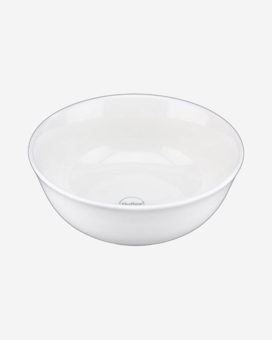 Shallow Hospitality Bowl, White, 23cm – Elegant Ceramic Bowl for Serving Food & Snacks