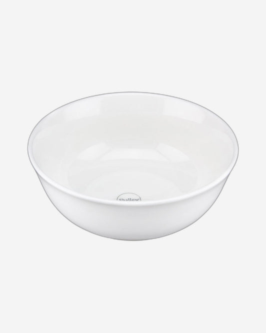 Shallow Hospitality Bowl, White, 23cm – Elegant Ceramic Bowl for Serving Food & Snacks