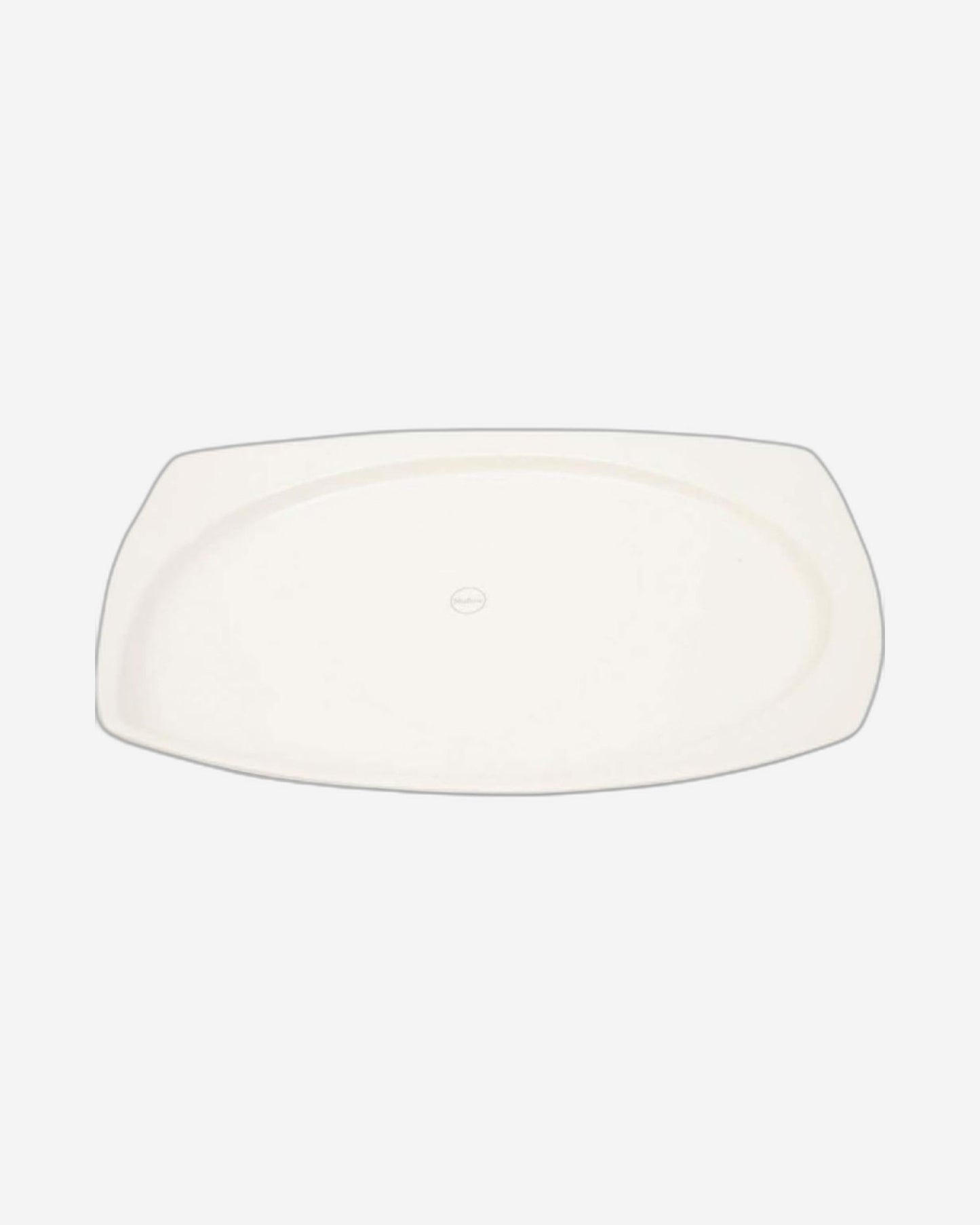 Shallow Bone China Nevel Platter, White, 14.5 Inch – Elegant Ceramic Platter for Serving Food & Appetizers