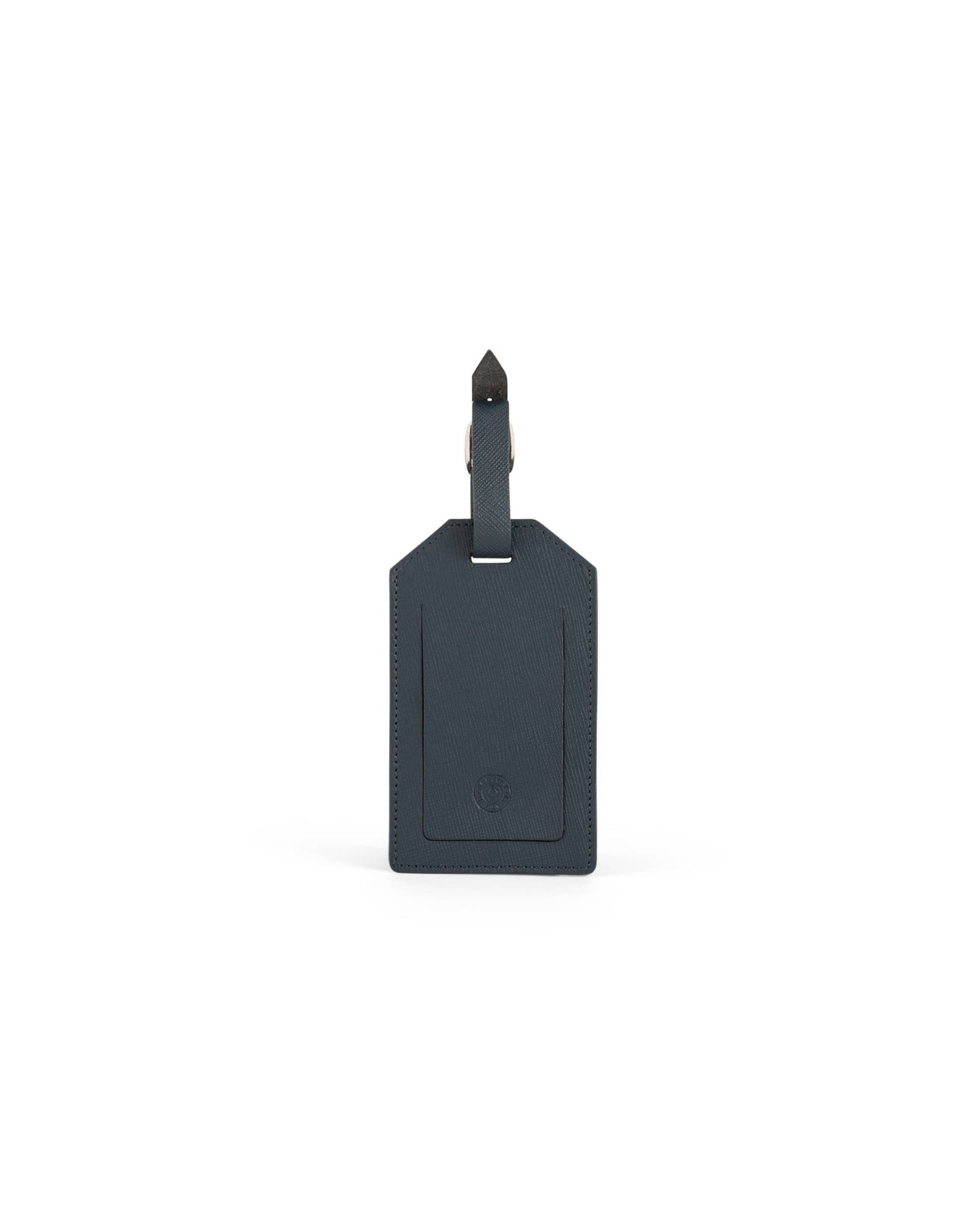 Cross Saffiano Leather Luggage Label - Navy Blue