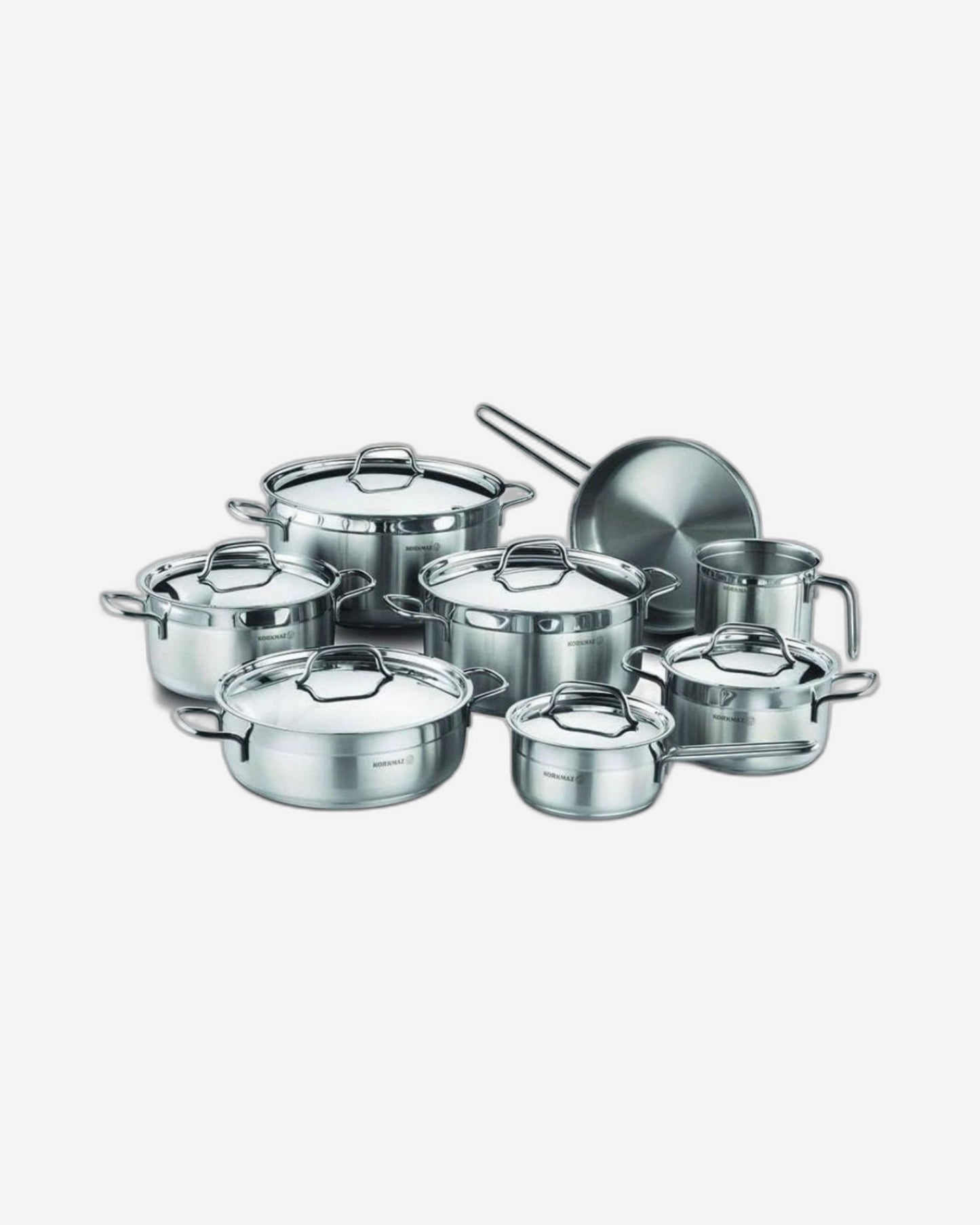 Korkmaz Alfa Grande 14 Pcs. Induction Base Cookware Set