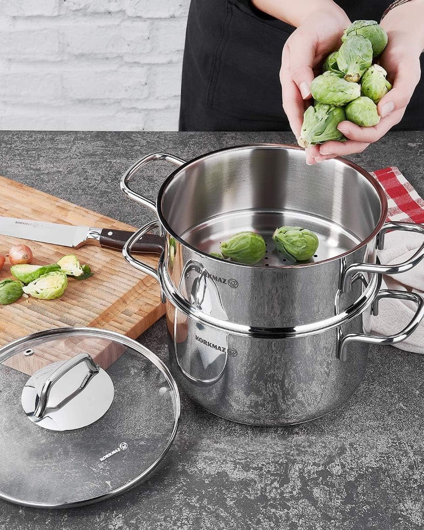 Korkmaz Perla Steamer Set