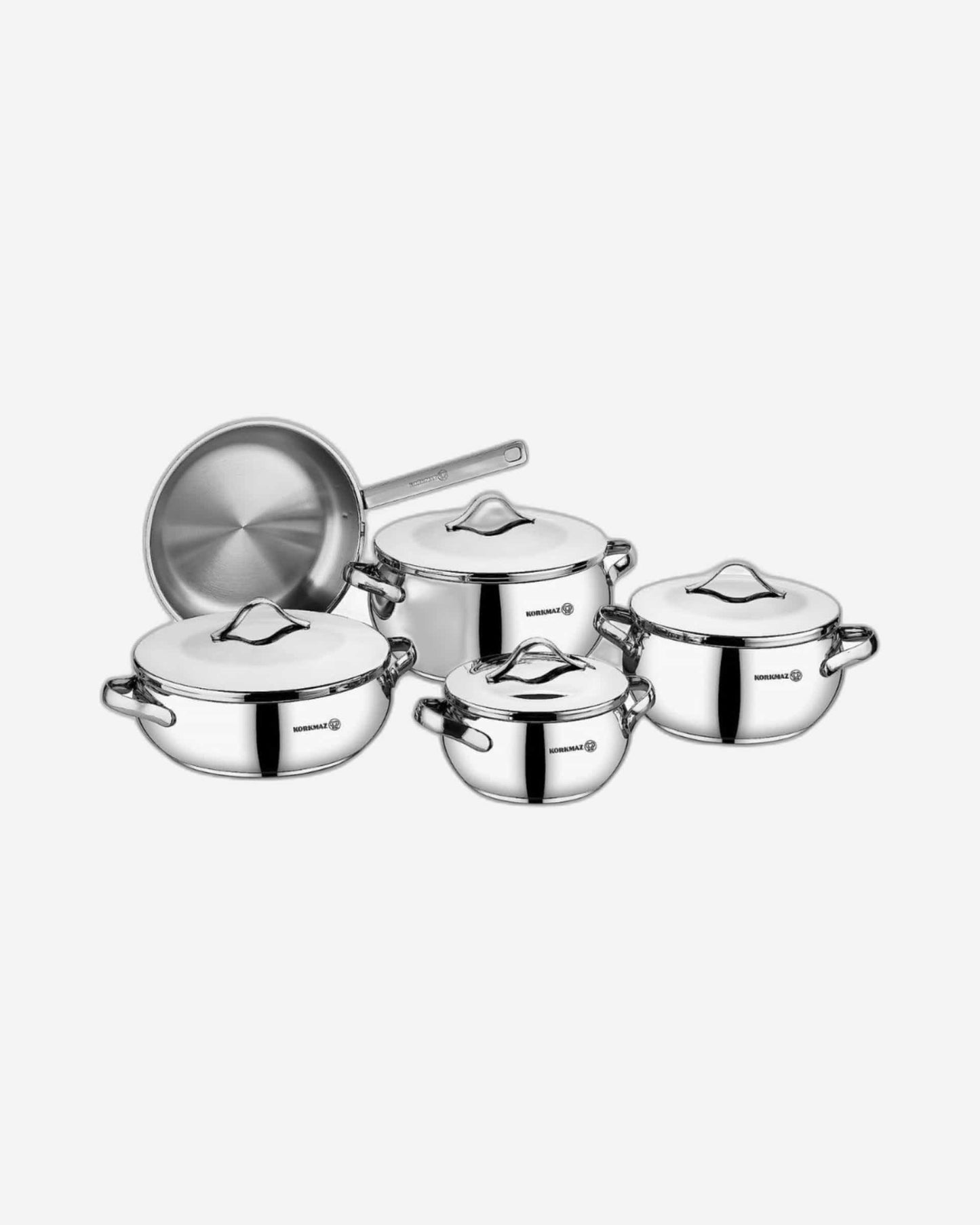 Korkmaz Rondo Cookware Set 9Pc Induction