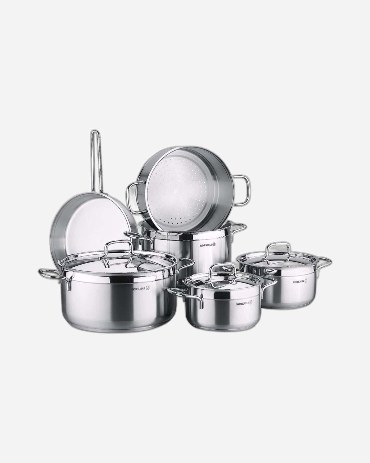 Korkmaz Alfa Plus Couscous Cookware Set 10Pc Induction