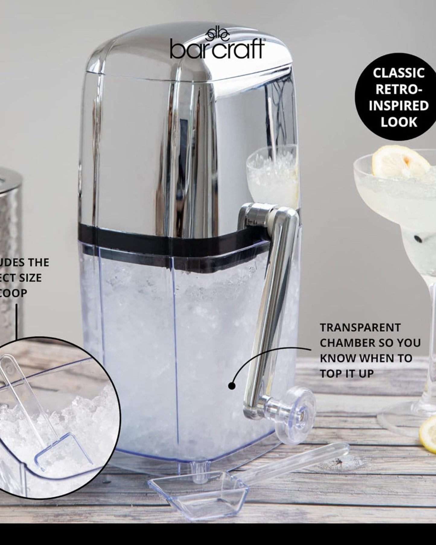 Bc Rotary Action Ice Crusher Acrylic