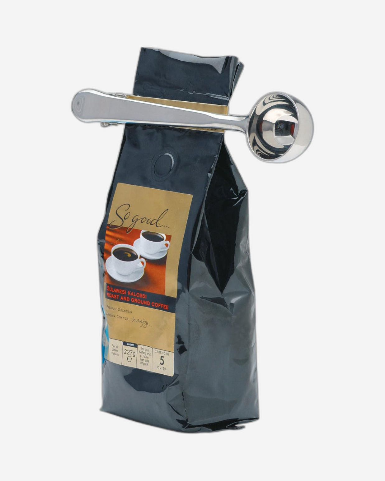 Lx Coffee Measure And Bag Clip S/Steel