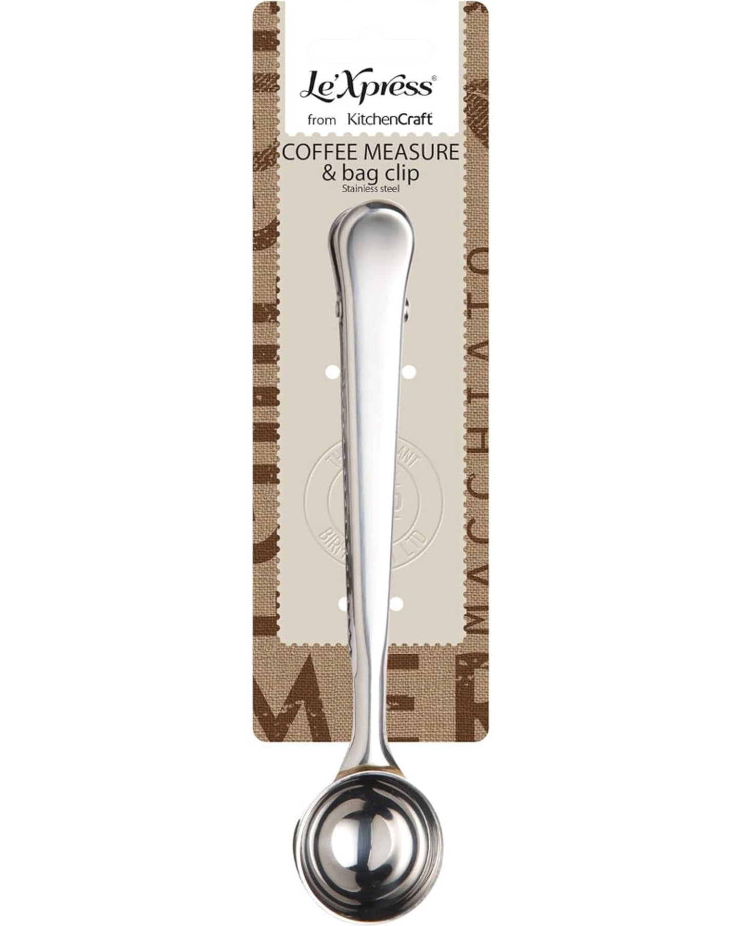 Lx Coffee Measure And Bag Clip S/Steel