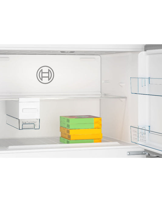 Bosch Series 6 free-standing fridge-freezer with freezer at top 186 x 86 cm Brushed steel anti-fingerprint, Total No Frost - KDN86HIE0M