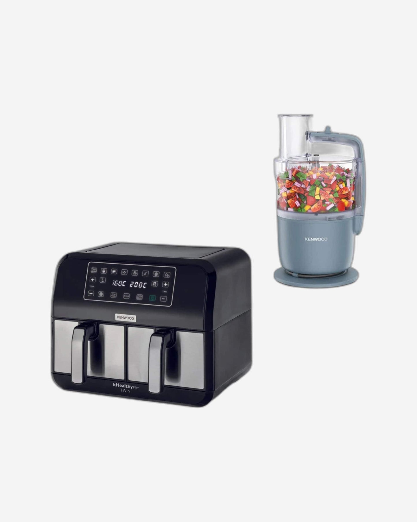 Kenwood Food Processor with Multiple Attachments + Digital Air Fryer