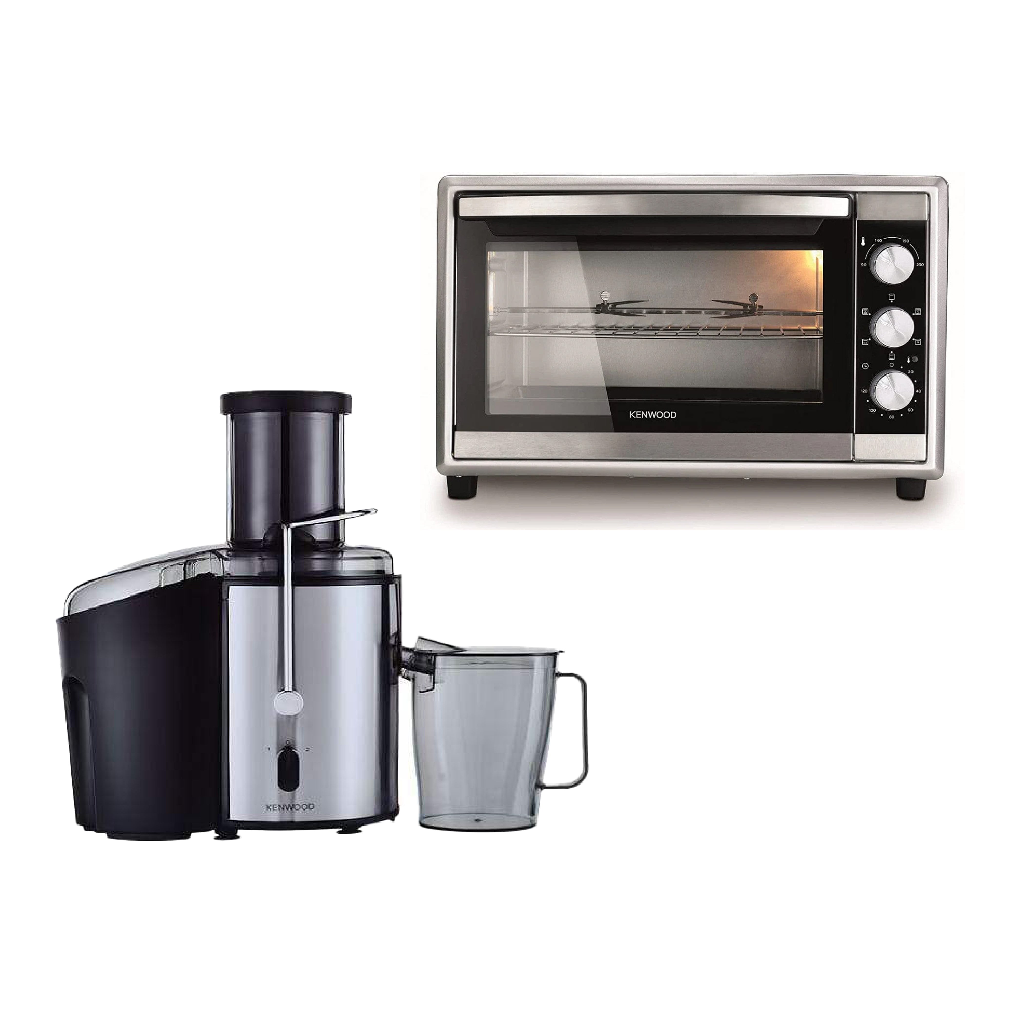 KENWOOD OVEN 56L- MOM56.000SS + JUICER 800W STEEL - JEM02.A0BK