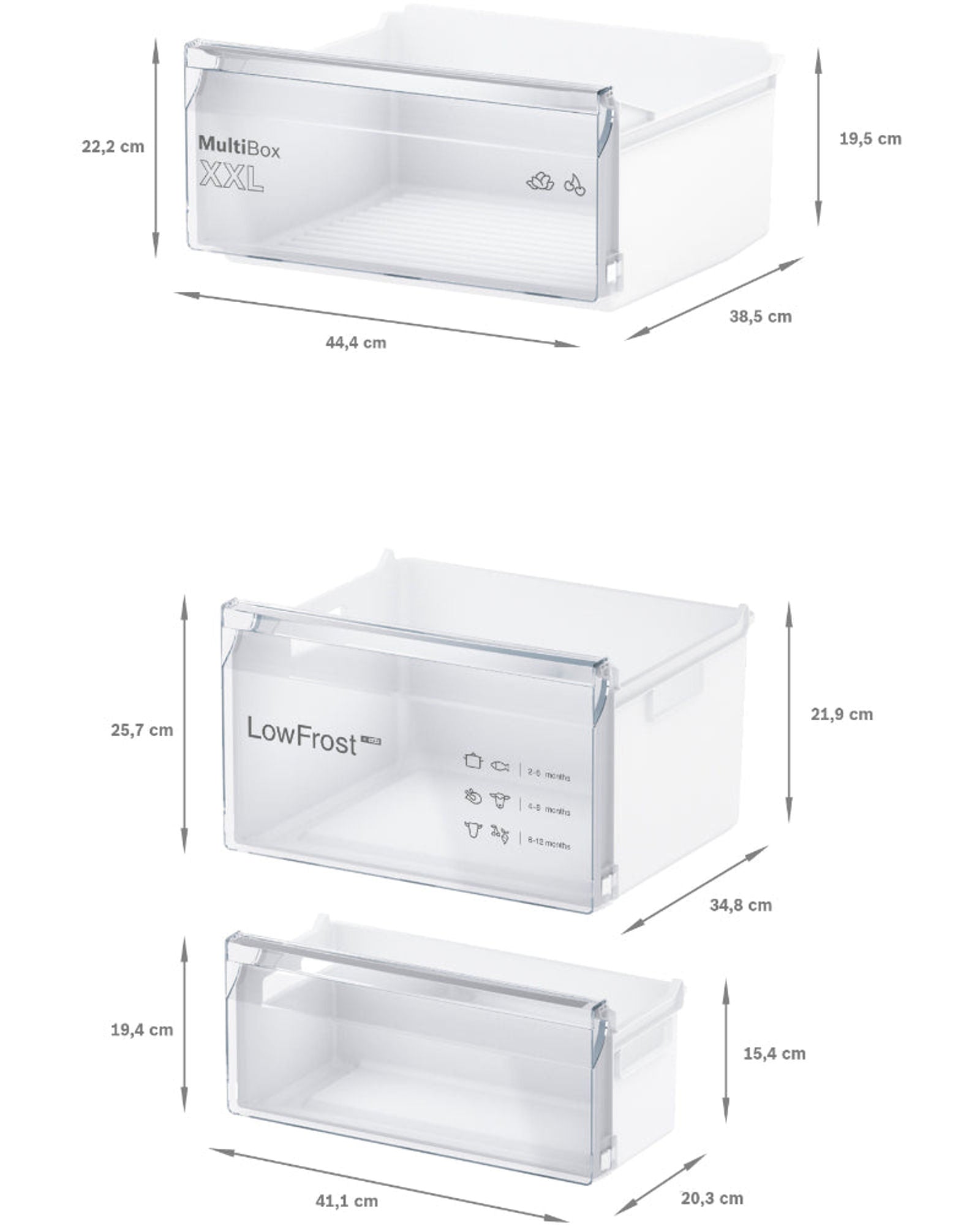 Bosch Series 2 Built-In Fridge-Freezer Refrigerator with Freezer at Bottom 177.2x54.1cm