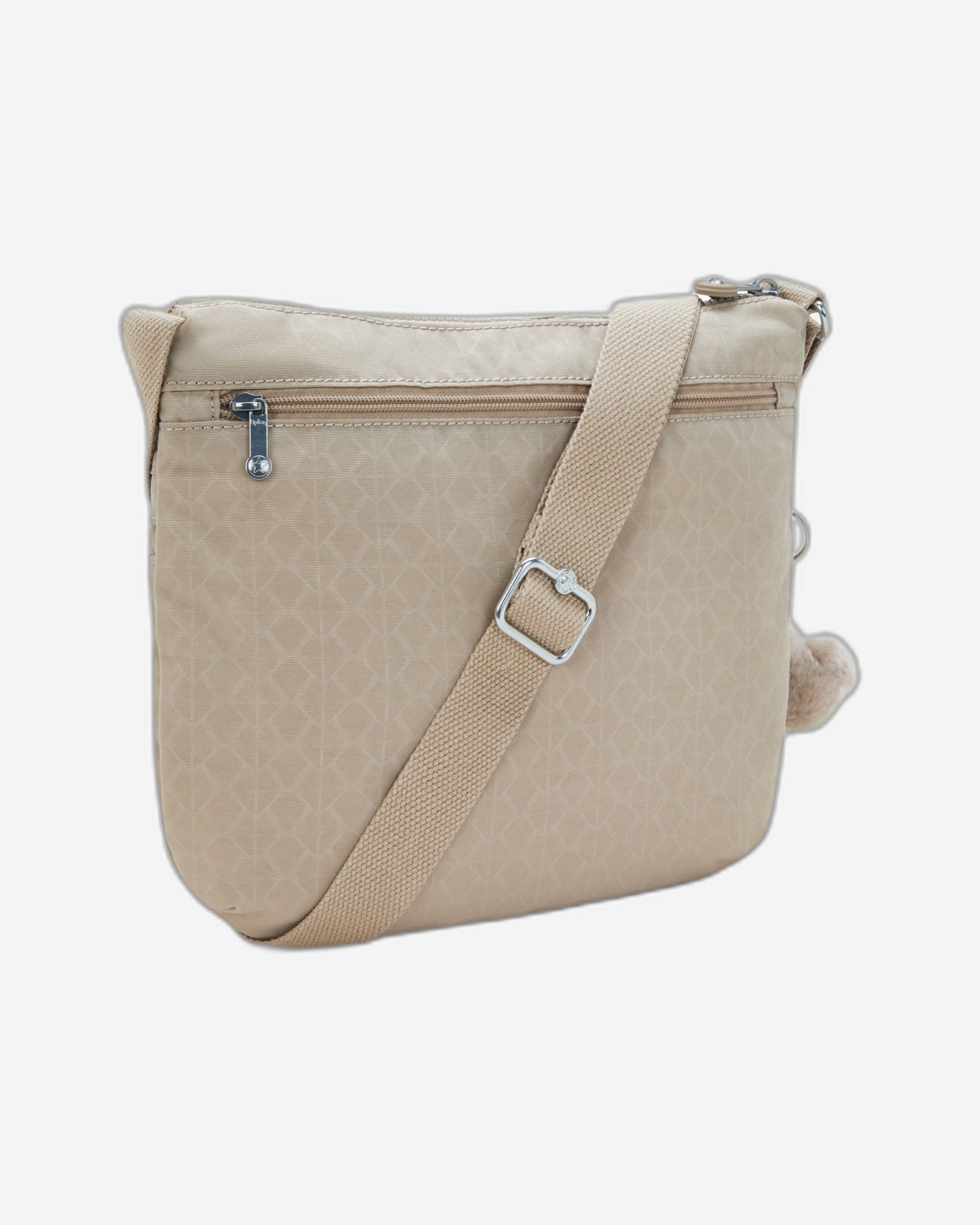 Kipling Arto Signature Beige Embossed Medium Crossbody Bag 10878-96A
