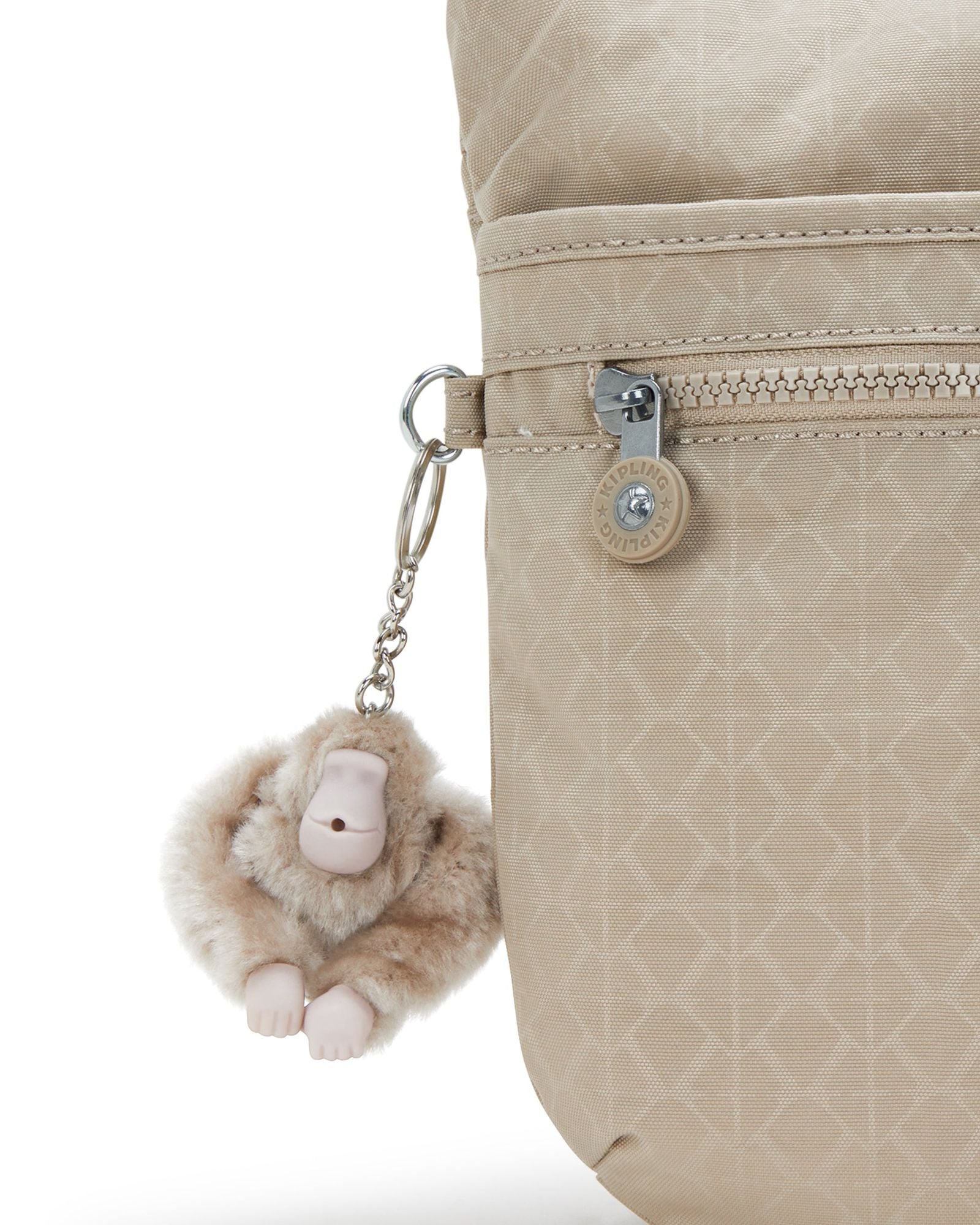 Kipling Arto Signature Beige Embossed Medium Crossbody Bag 10878-96A