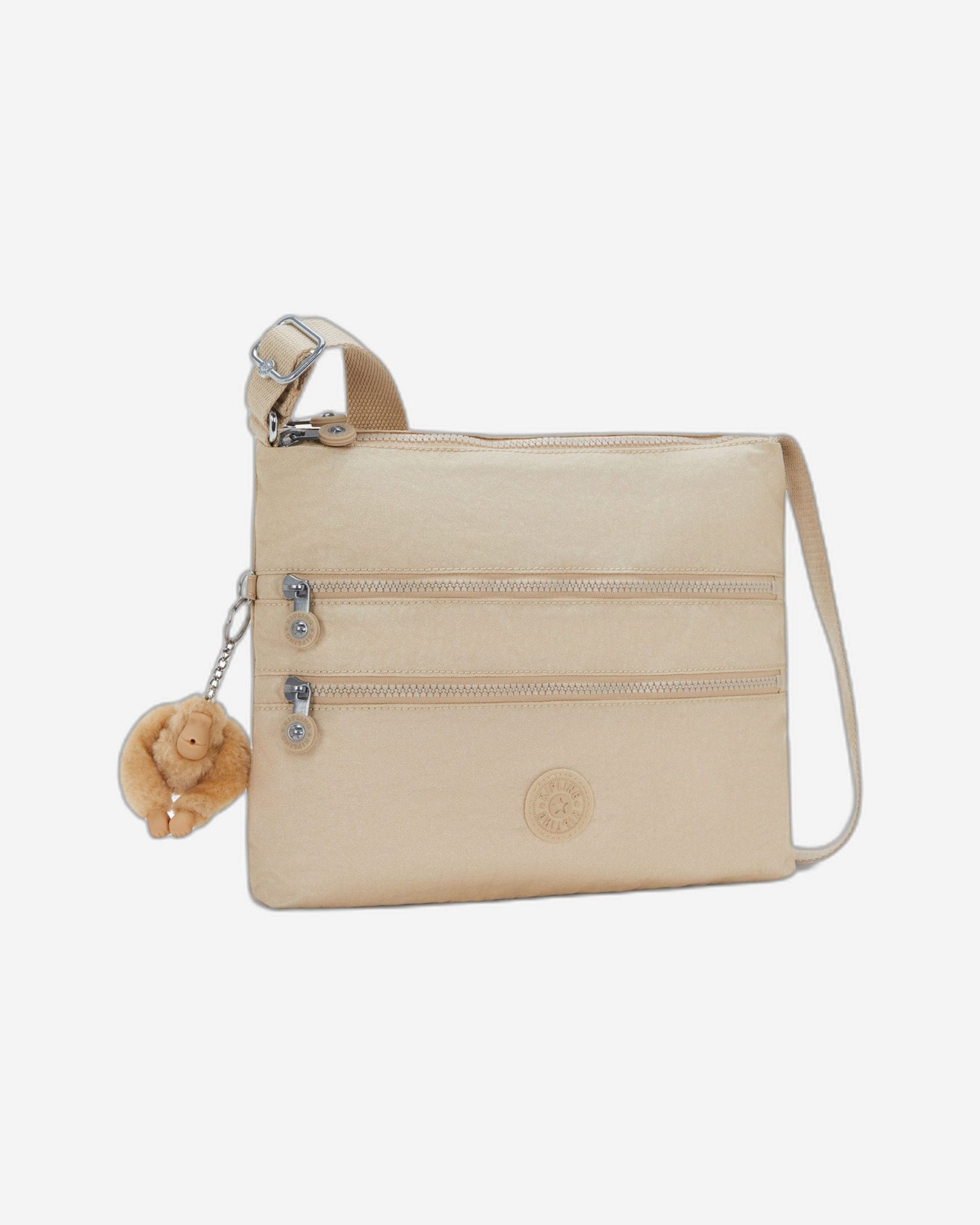 Kipling Alvar Sparkled Beige Medium Crossbody 12472-5DV