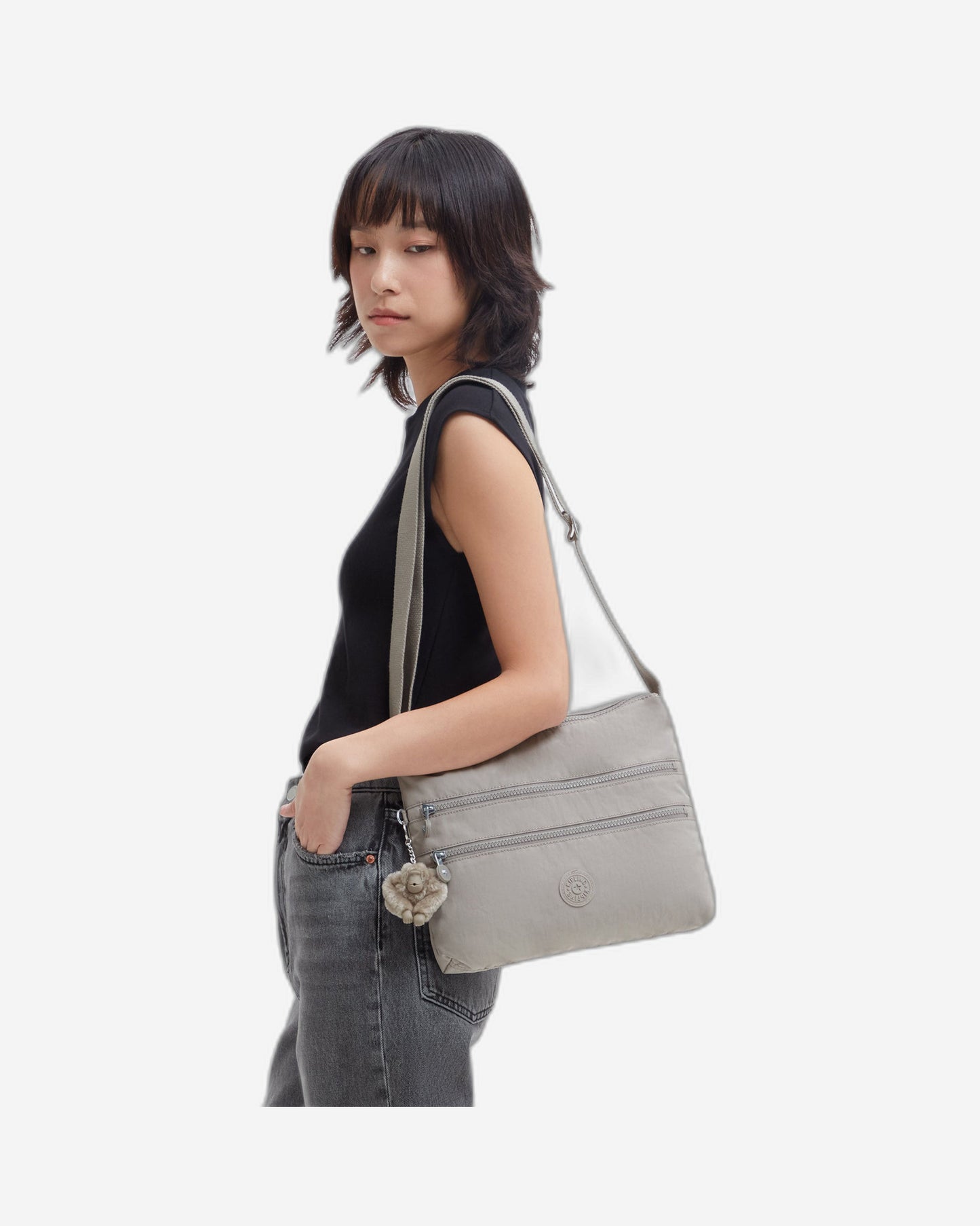 Kipling Alvar Grey Gris Medium Crossbody Bag C213335-89L