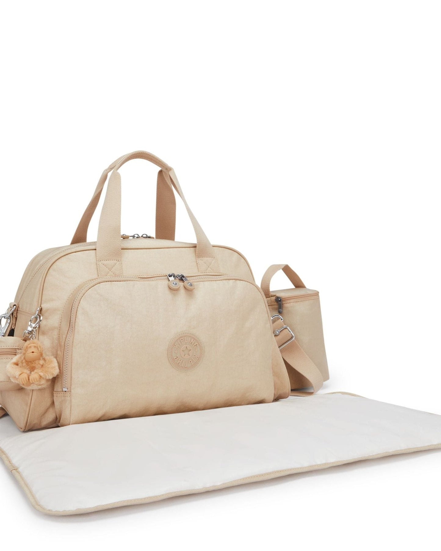 Kipling Camama Sparkled Beige Large Baby Bag (with changing mat) 13556-5DV