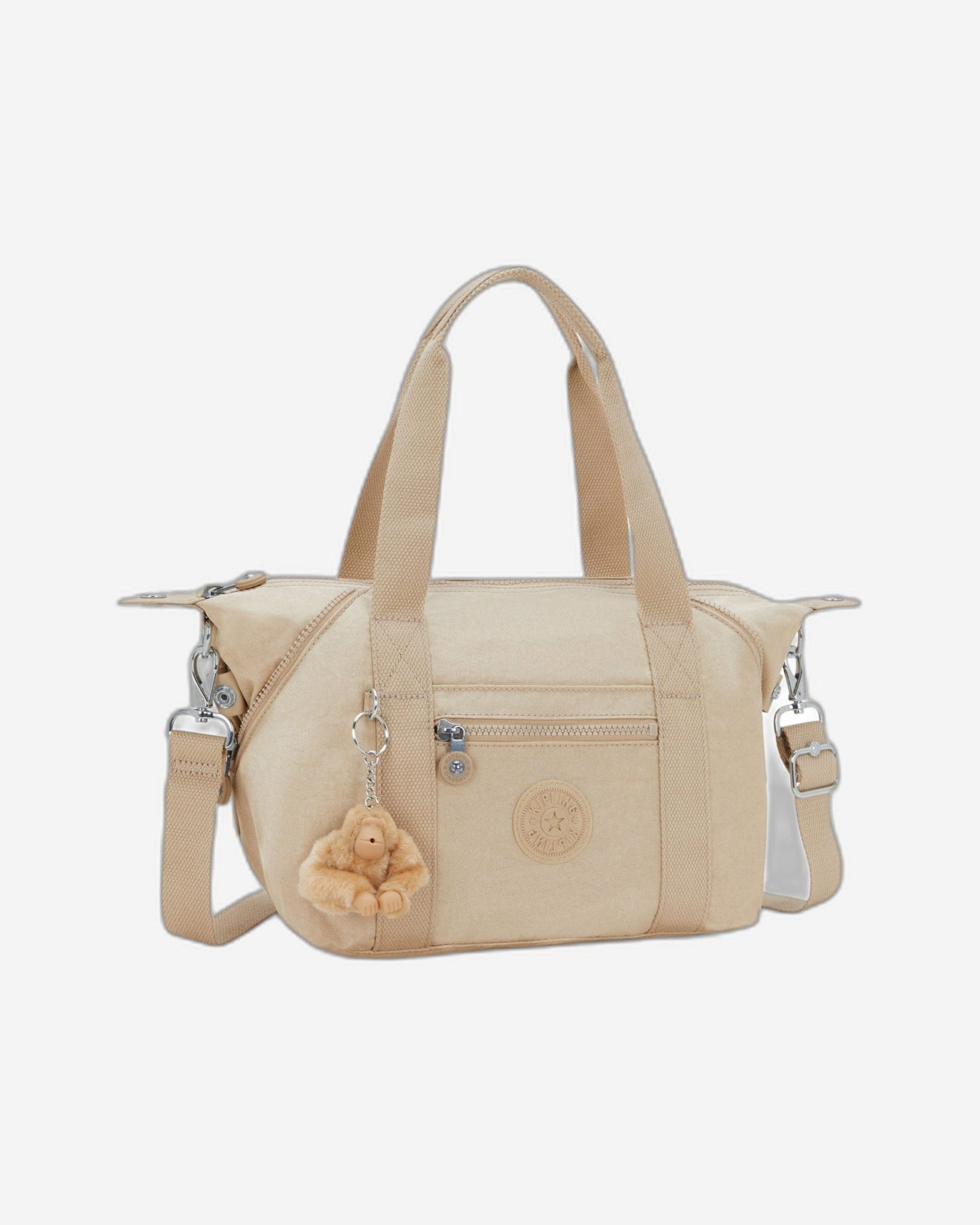 Kipling Art Mini Sparkled Beige Small Handbag (with Removable Shoulderstrap) 15410-5DV