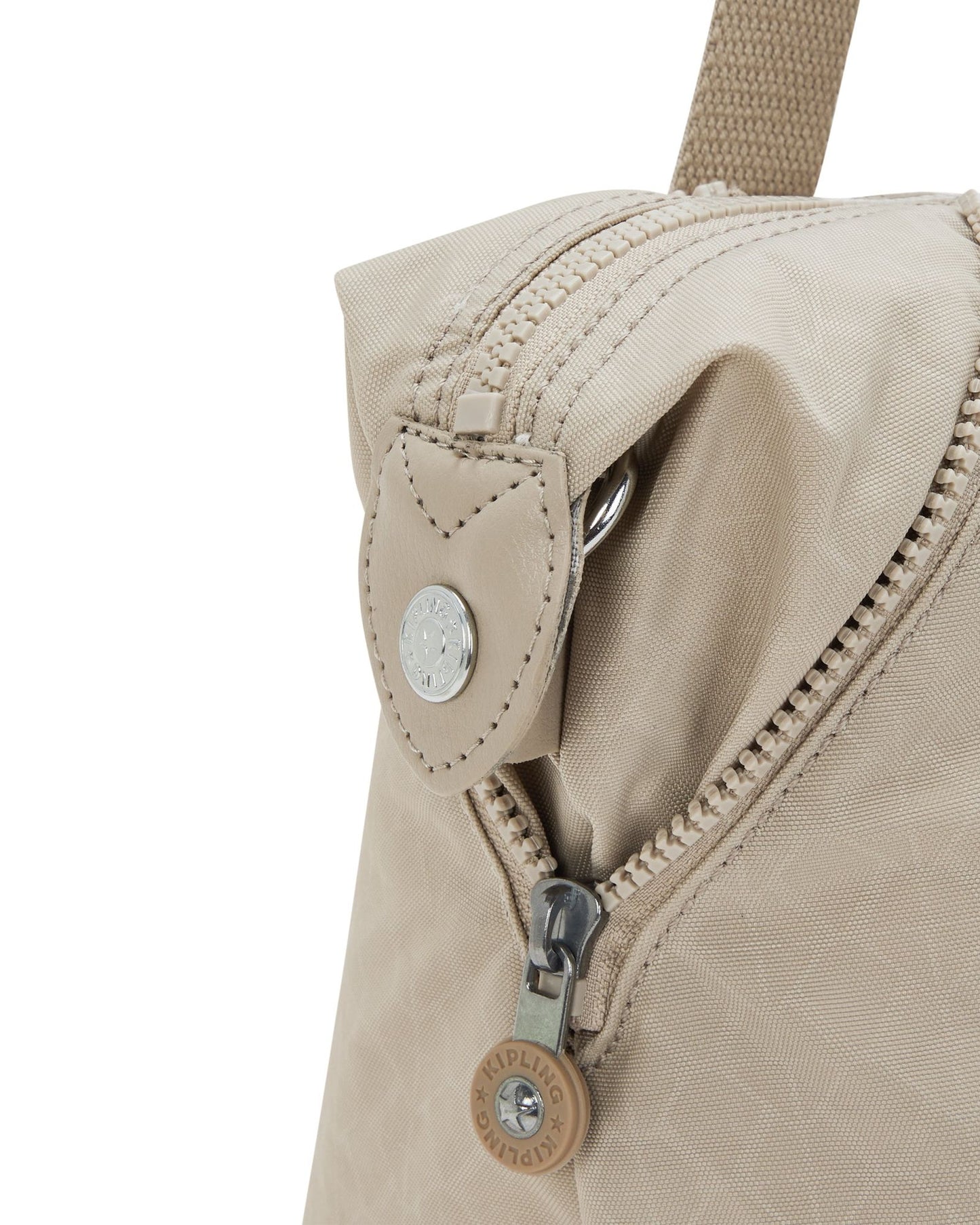 Kipling Art Mini Signature Beige Embossed Small Handbag 15410-96A