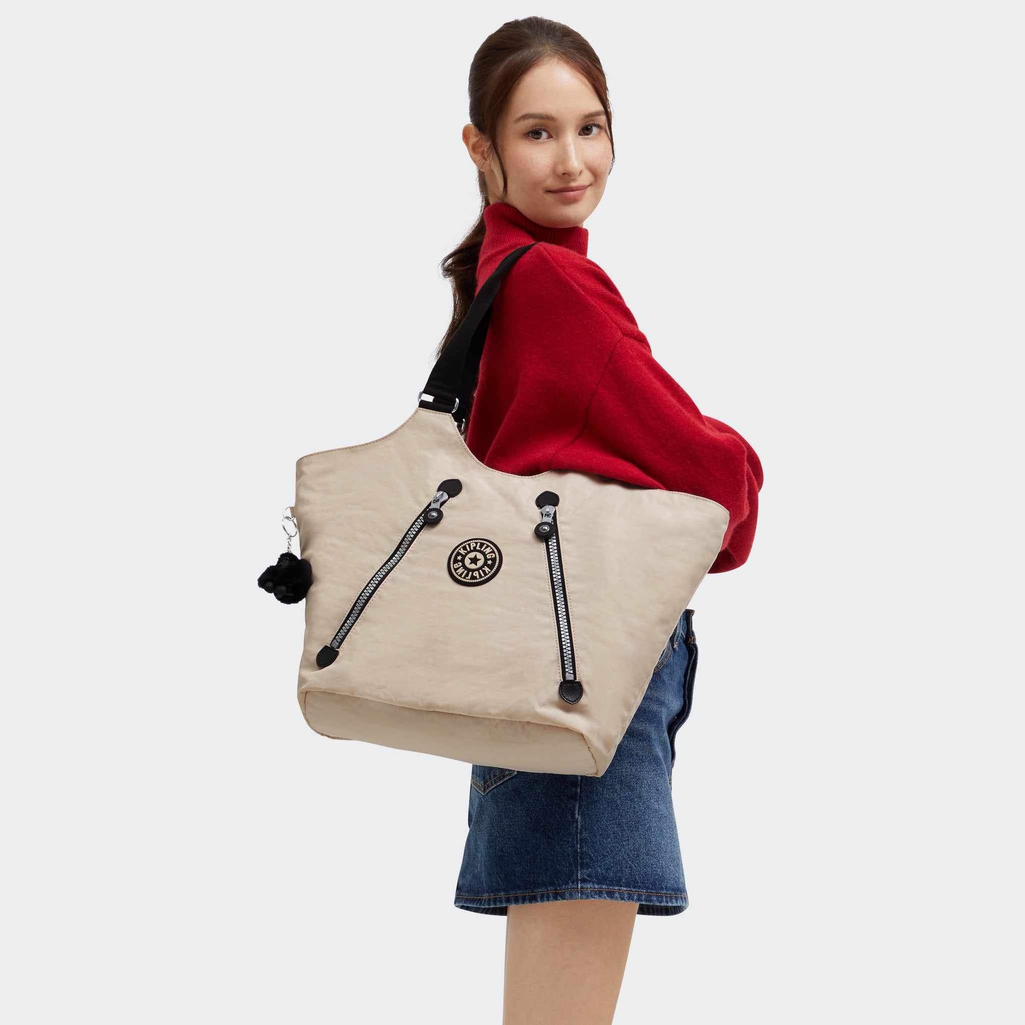 Kipling New Cicely Back To Beige H Medium Tote I2888-3RY