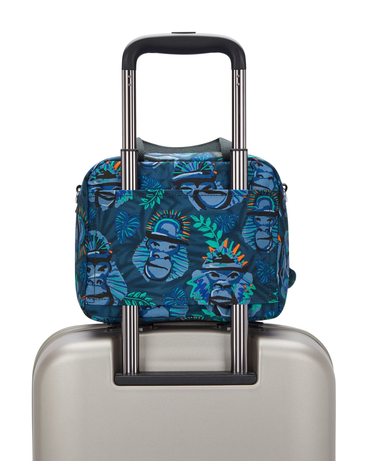 Kipling Miyo Blue Monkey Fun Large Lunch Bag with Trolley Sleeve C2I2989-8HJ