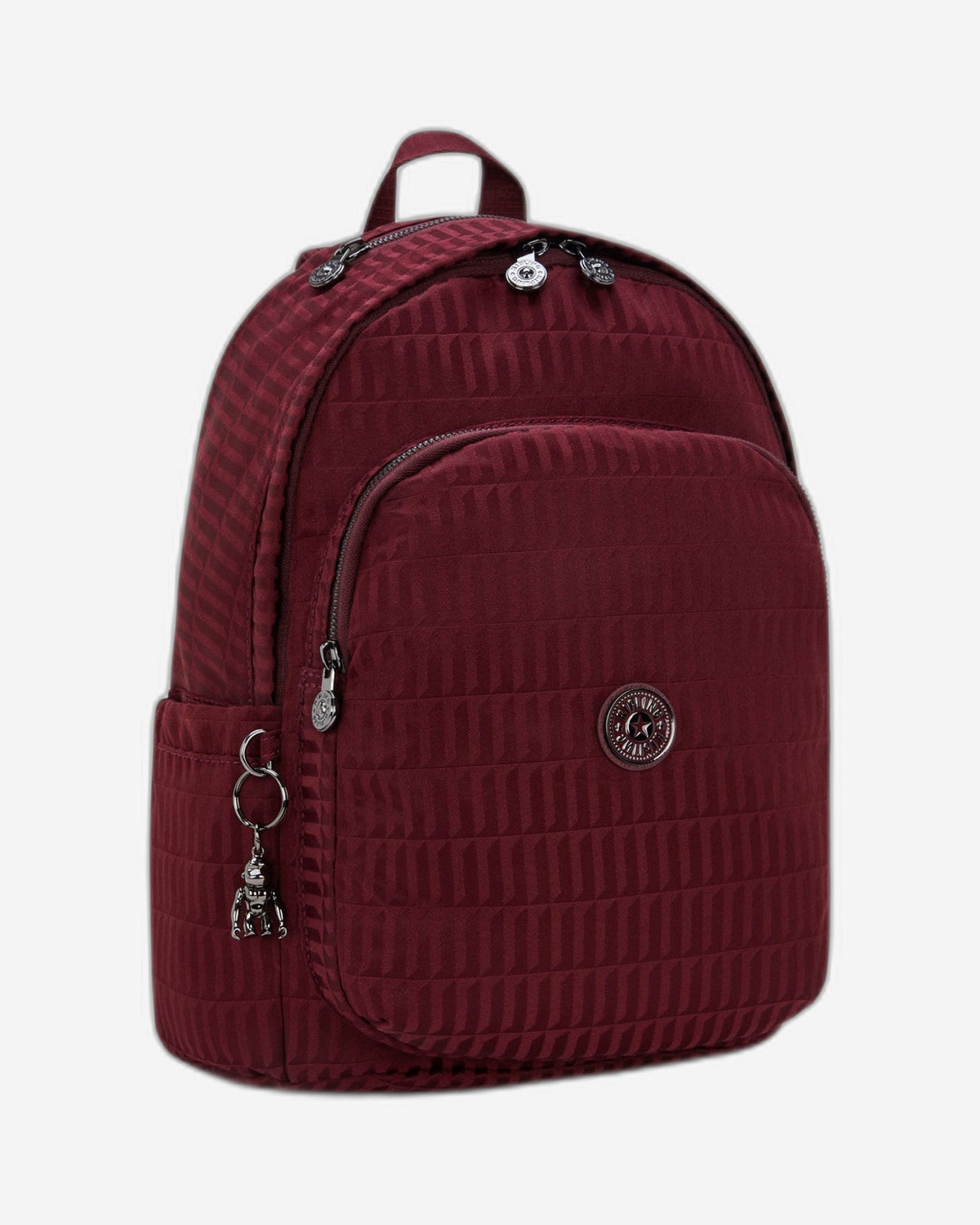 Kipling Delia Maroon Tile Jq Medium Backpack I3149-9HX