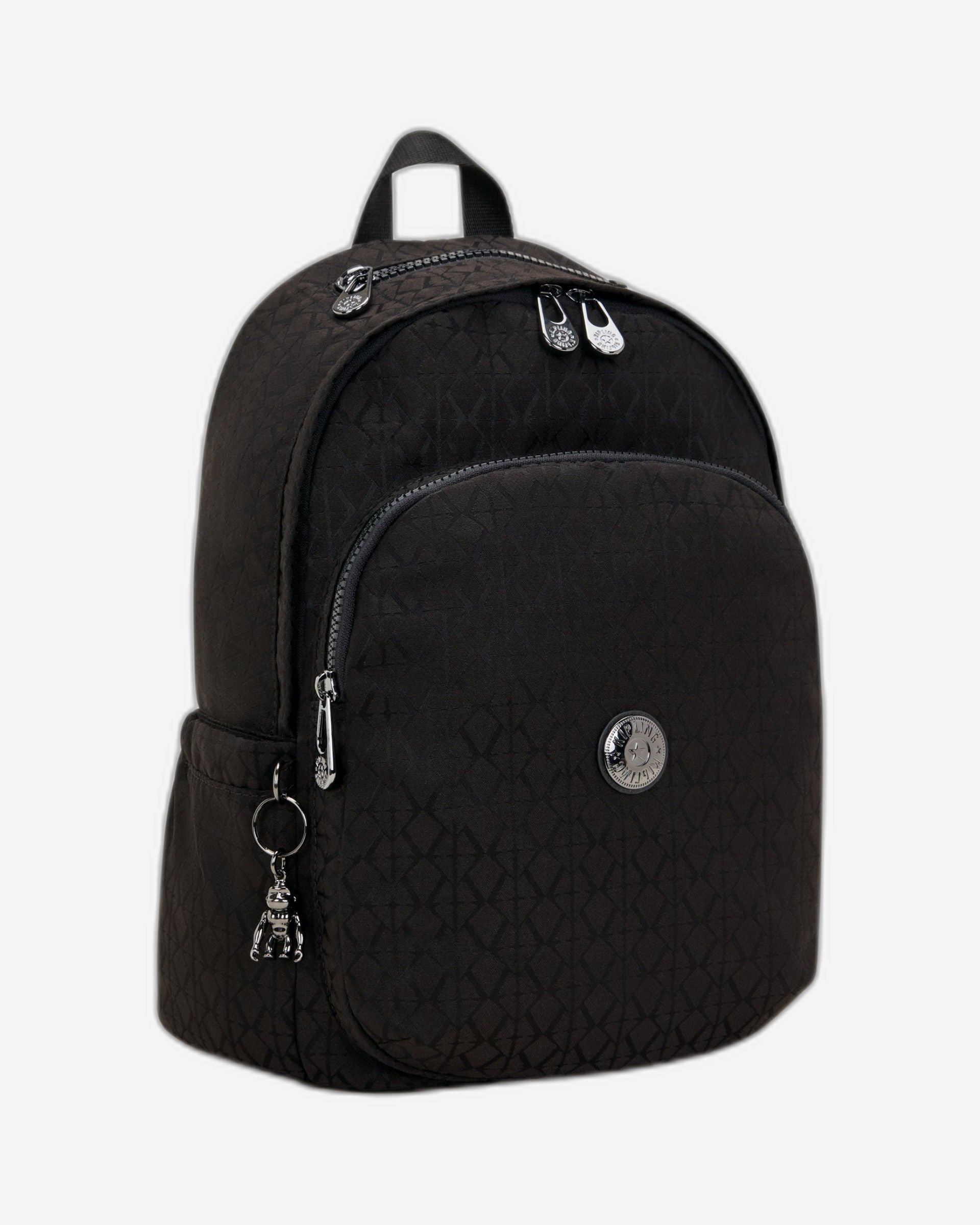 Kipling Delia Black Sign Jq Medium Backpack I3149-Y12