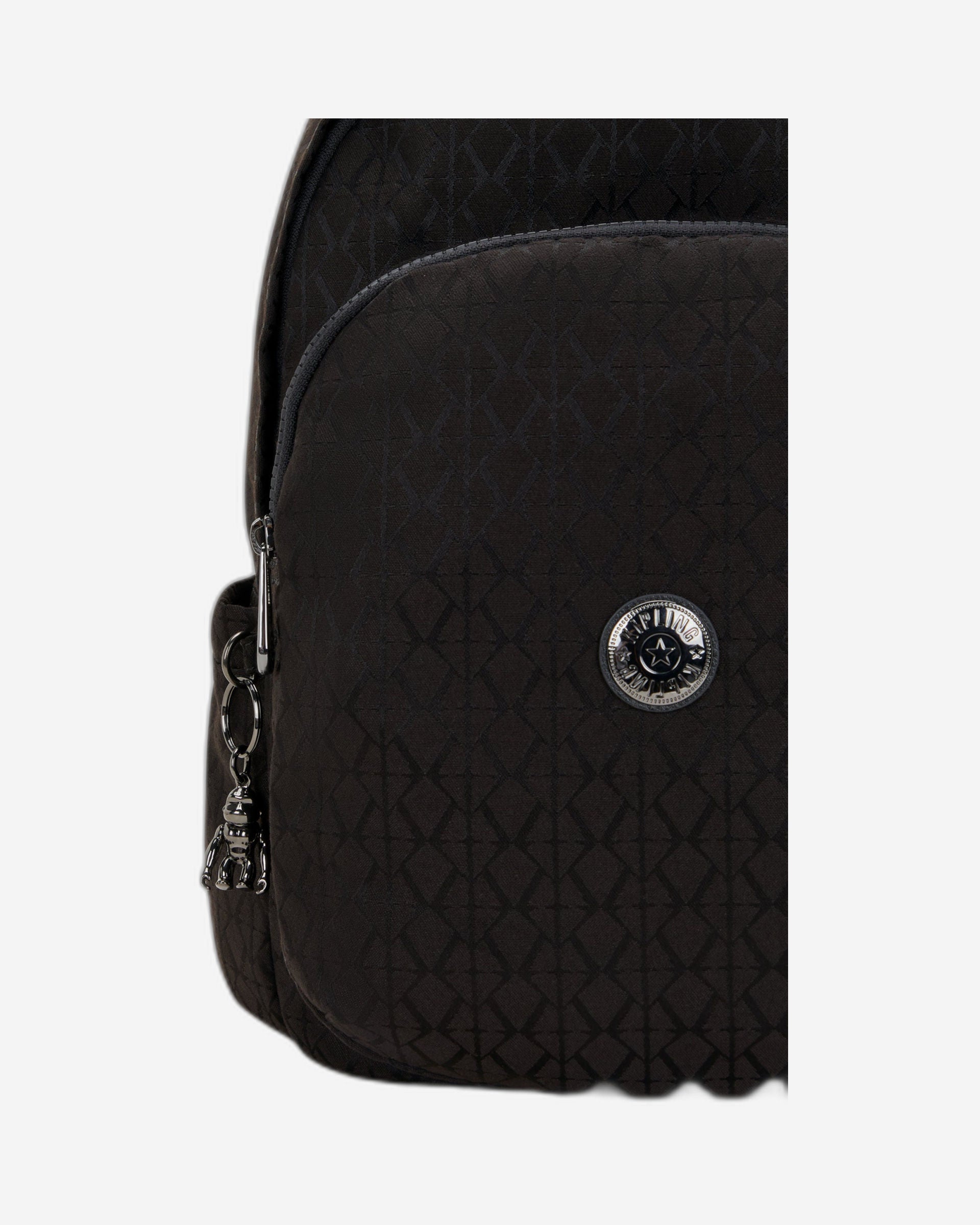 Kipling Delia Black Sign Jq Medium Backpack I3149-Y12