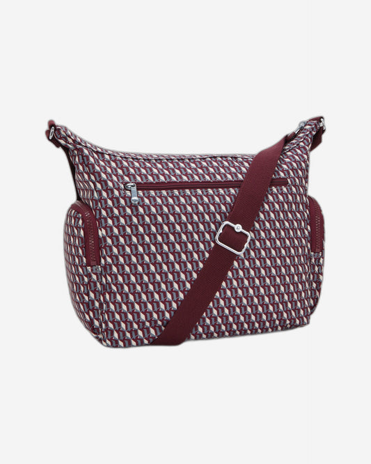 Kipling Gabbie 3Dk Wine Large crossbody I3186-1PB