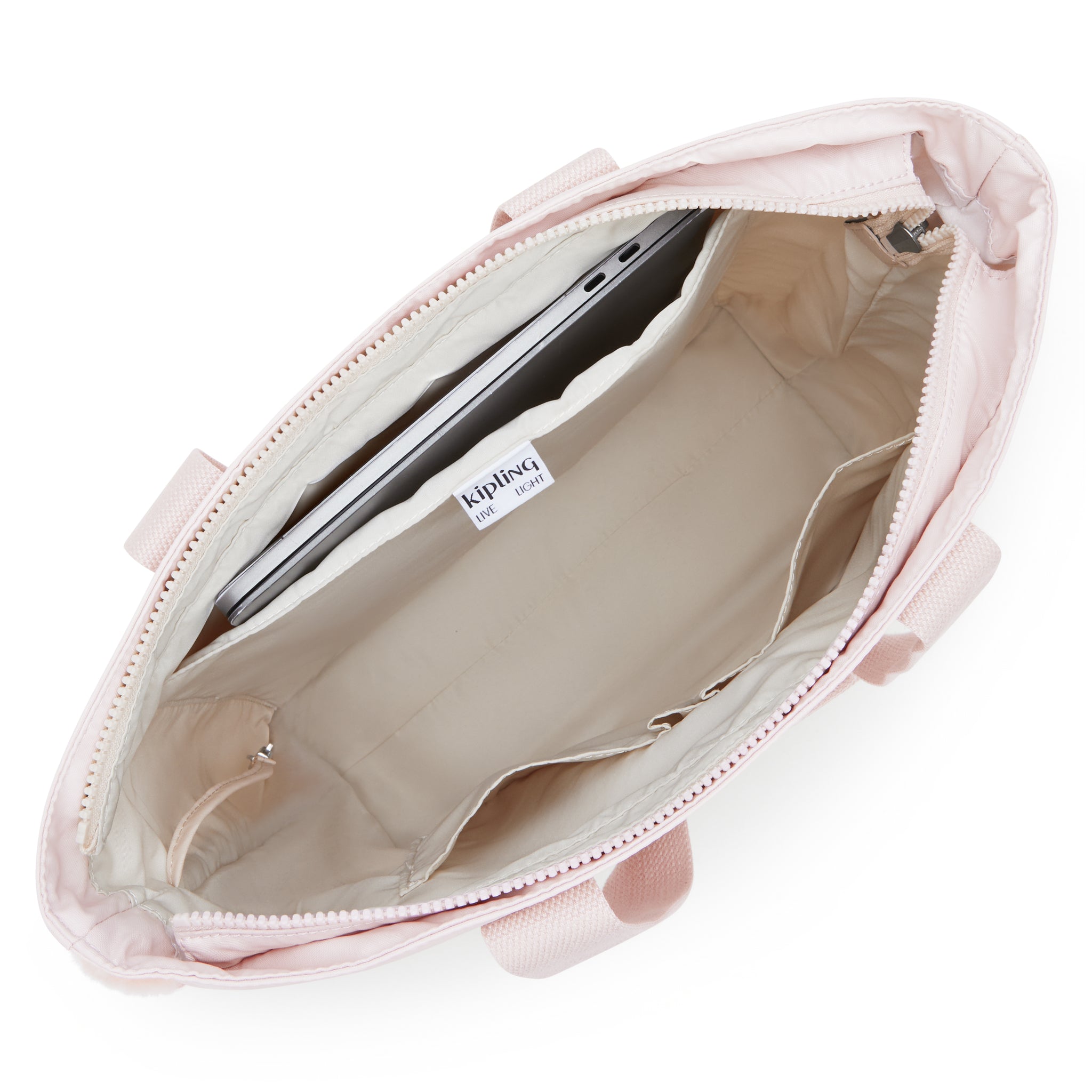 Kipling Hanifa Pink Shine Tote Bag I3272-3DZ