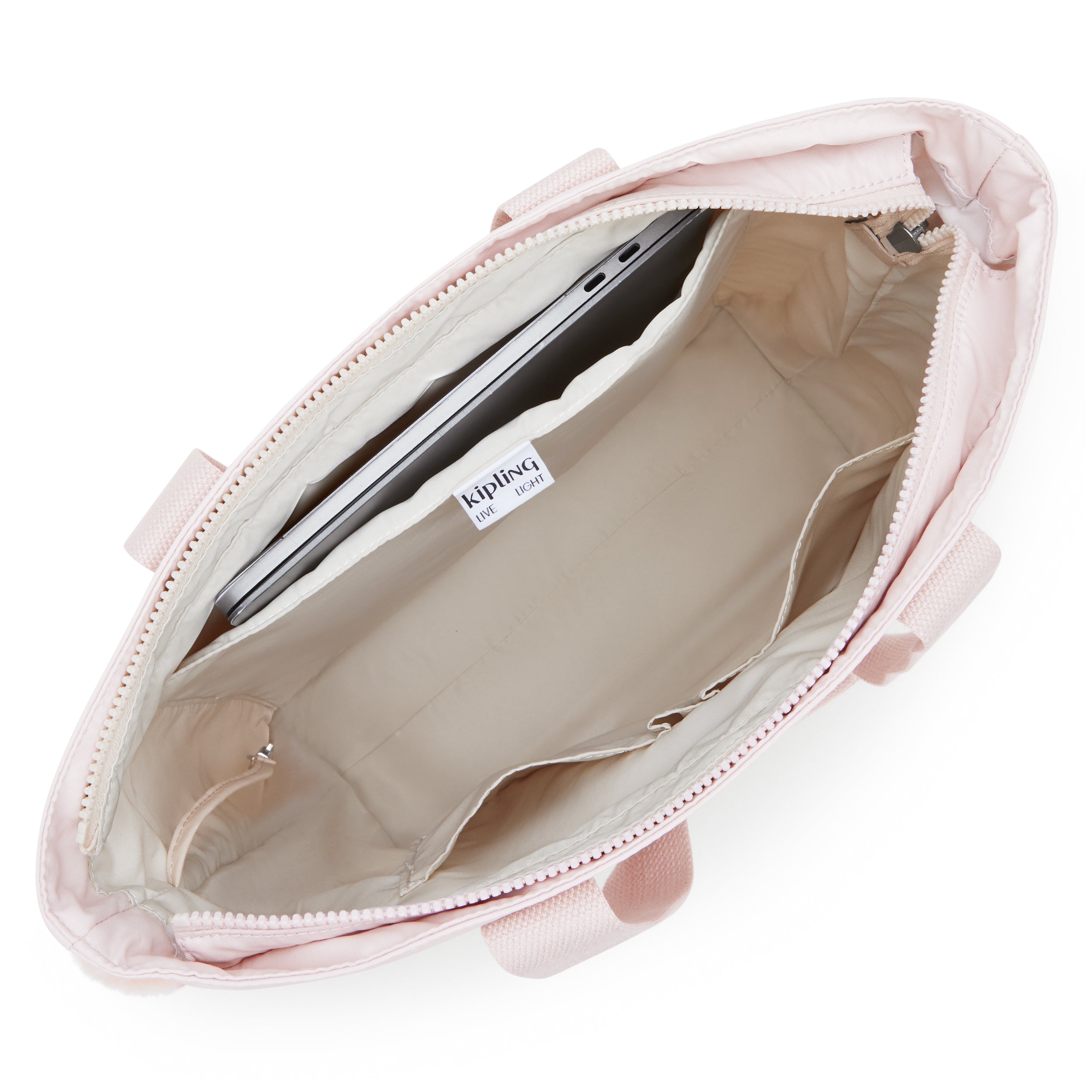 Kipling Hanifa Pink Shine Tote Bag I3272-3DZ