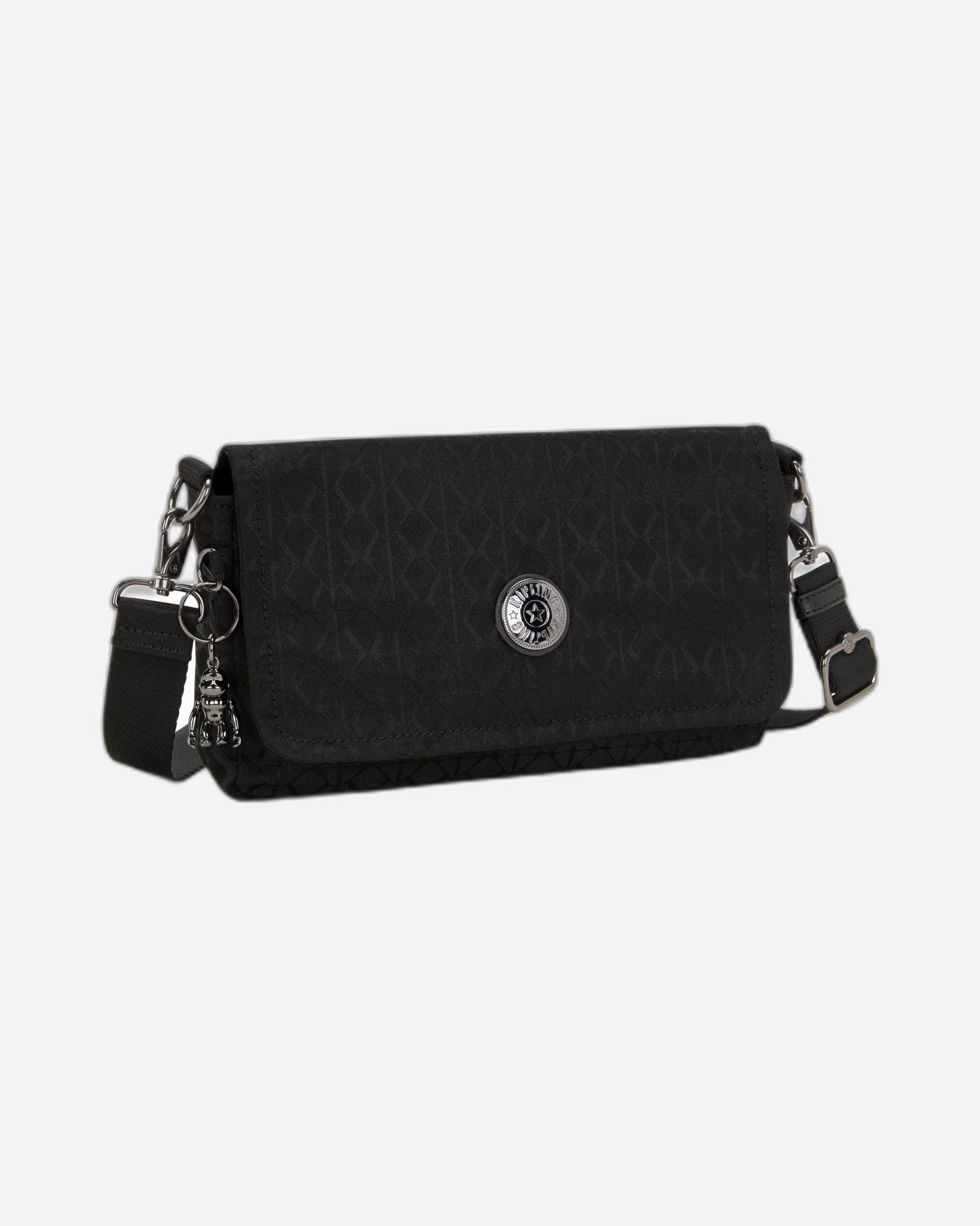 Kipling Aras Up Black Sign Jq Shoulder Bag I3353-Y12