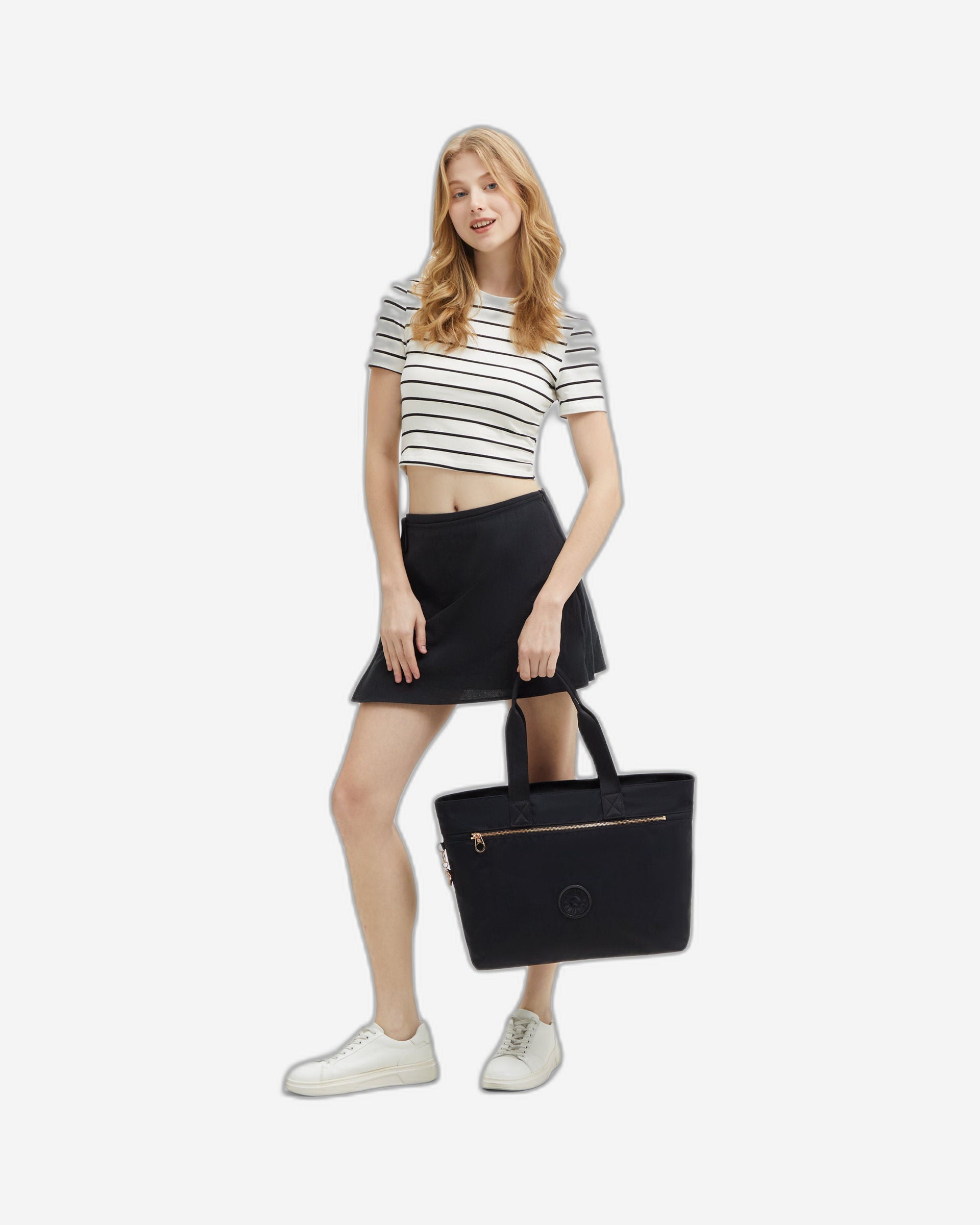 Kipling Colissa Zip Blck Rose Spice Tote Bag I3381-62Q