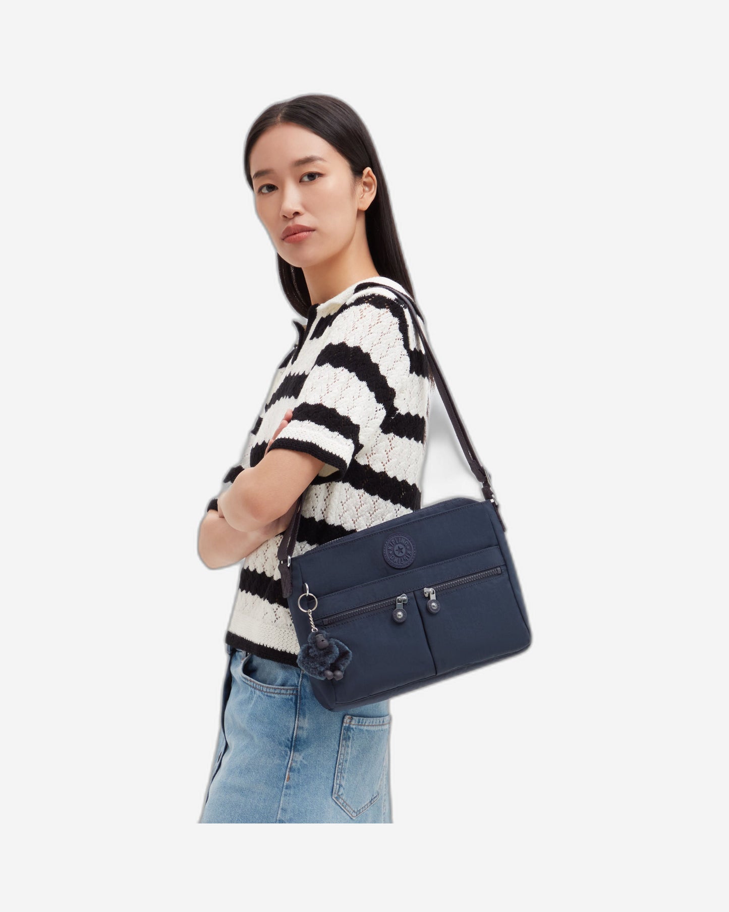 Kipling New Angie Blue Bleu 2 Small Crossbody I3389-96V