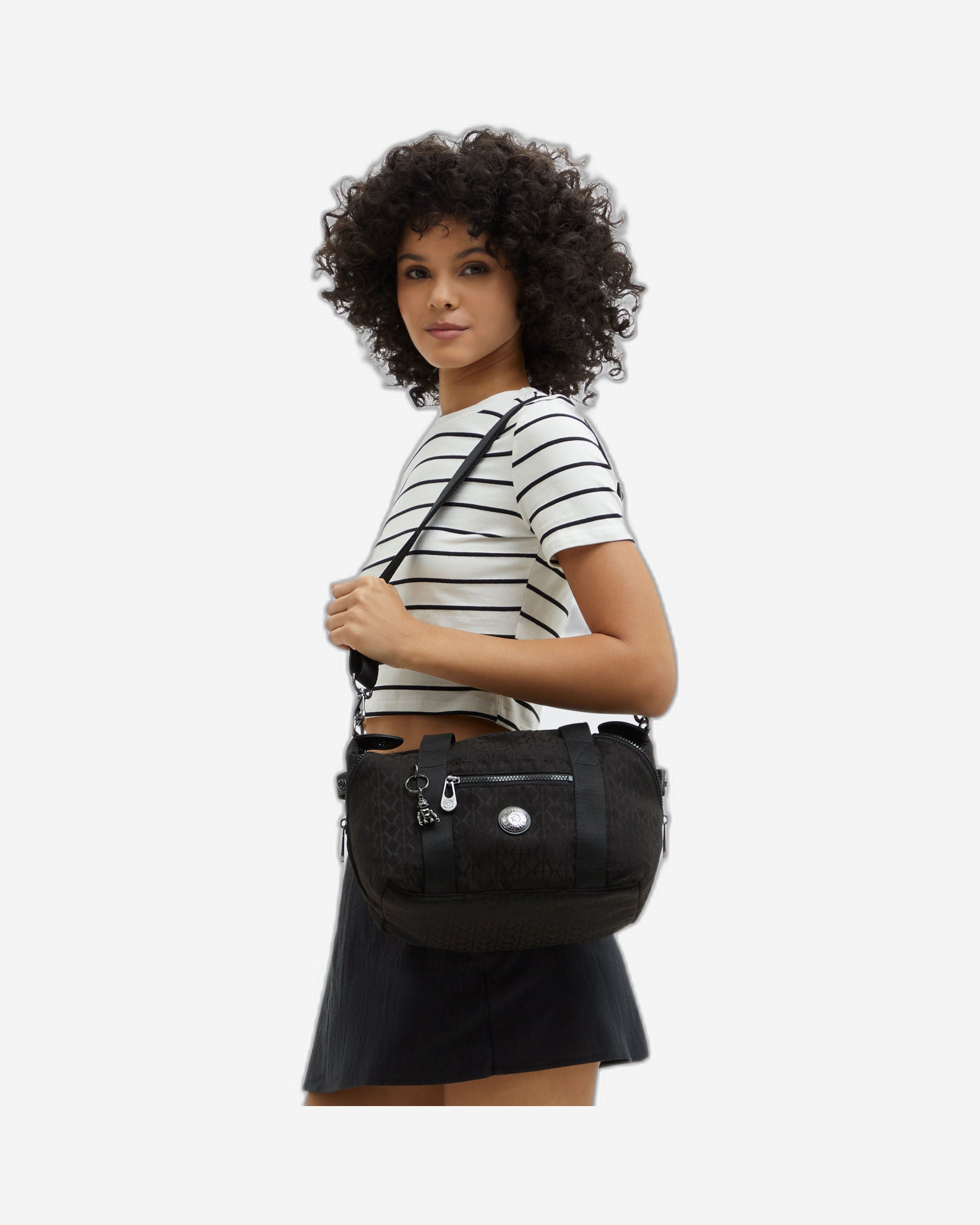Kipling Art Mini Black Sign Jq Small Handbag I3468-Y12