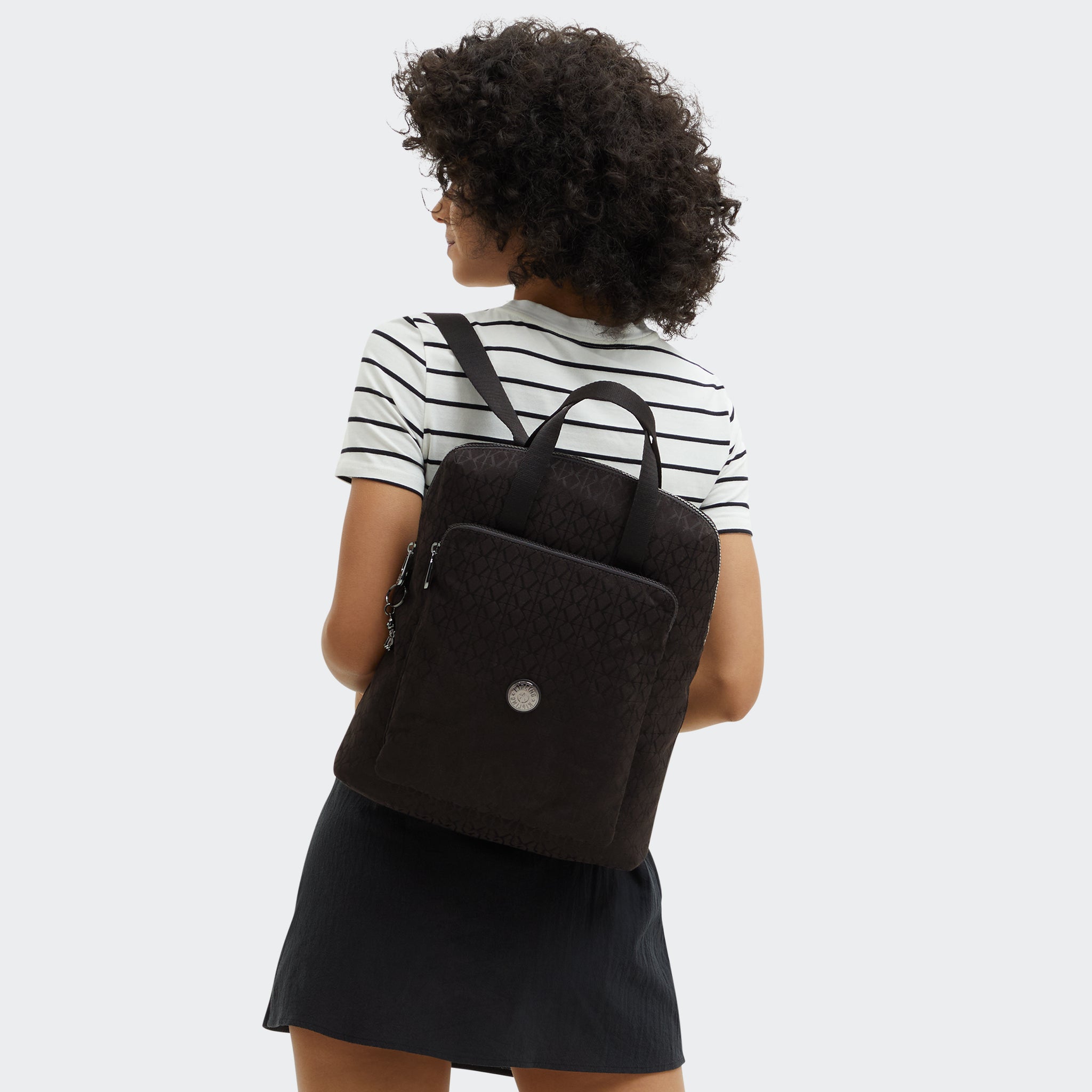 Kipling Kazuki Black Sign Jq Backpack I3507-Y12