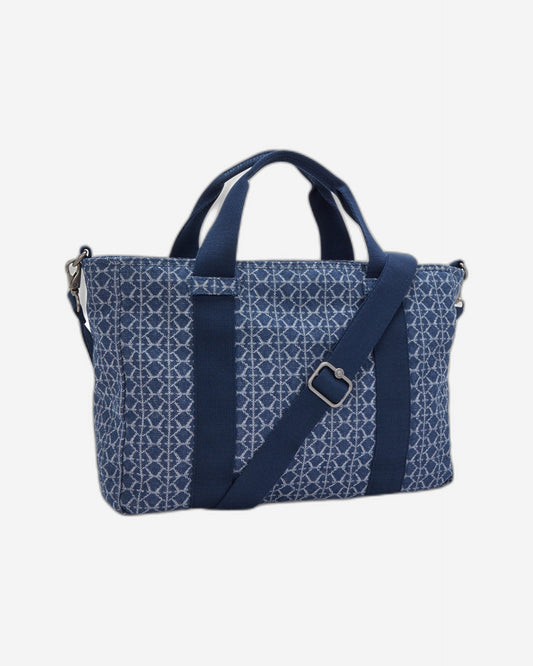 Kipling Ritta S Signature Denim Small Tote with Zipped Closure I3921-7PF