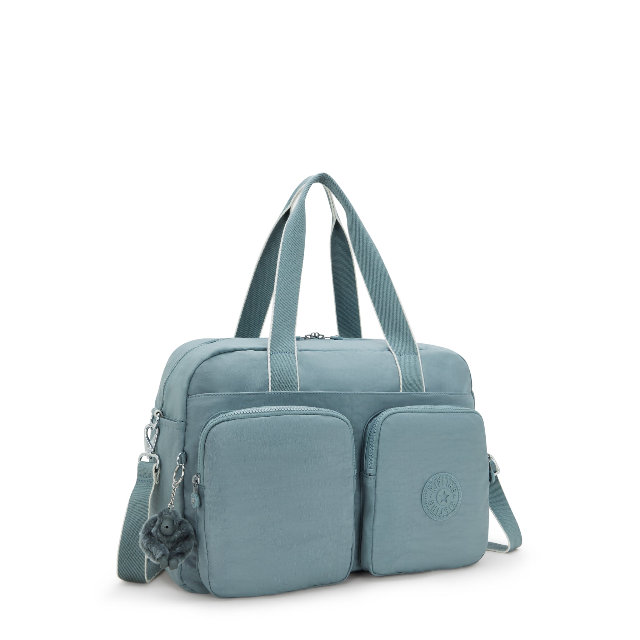 Kipling Defea XL Relaxed Grey Weekender Tote Bag I3958-3NL