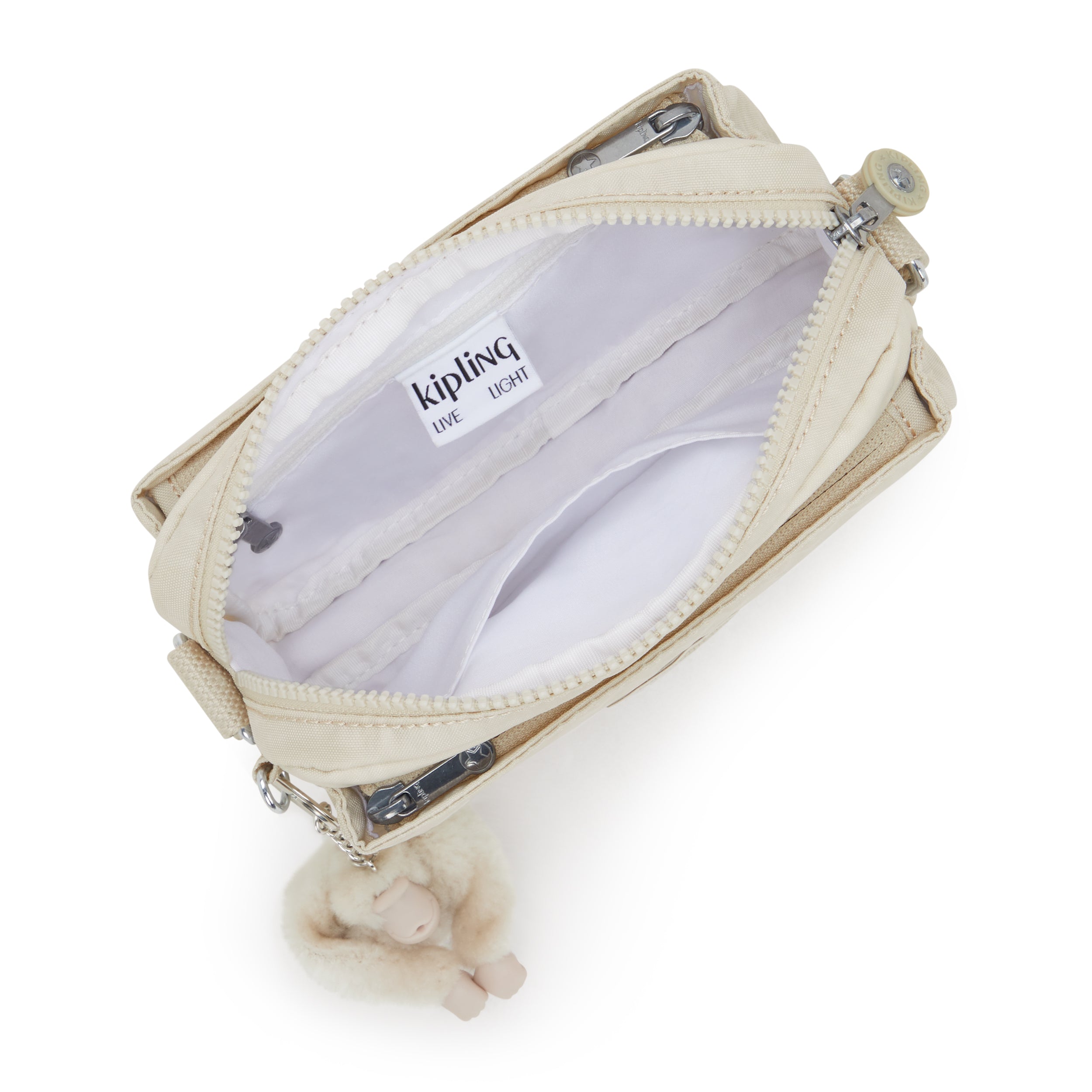 Kipling Abanu Hideaway Beige Crossbody Bag I4208-7JR