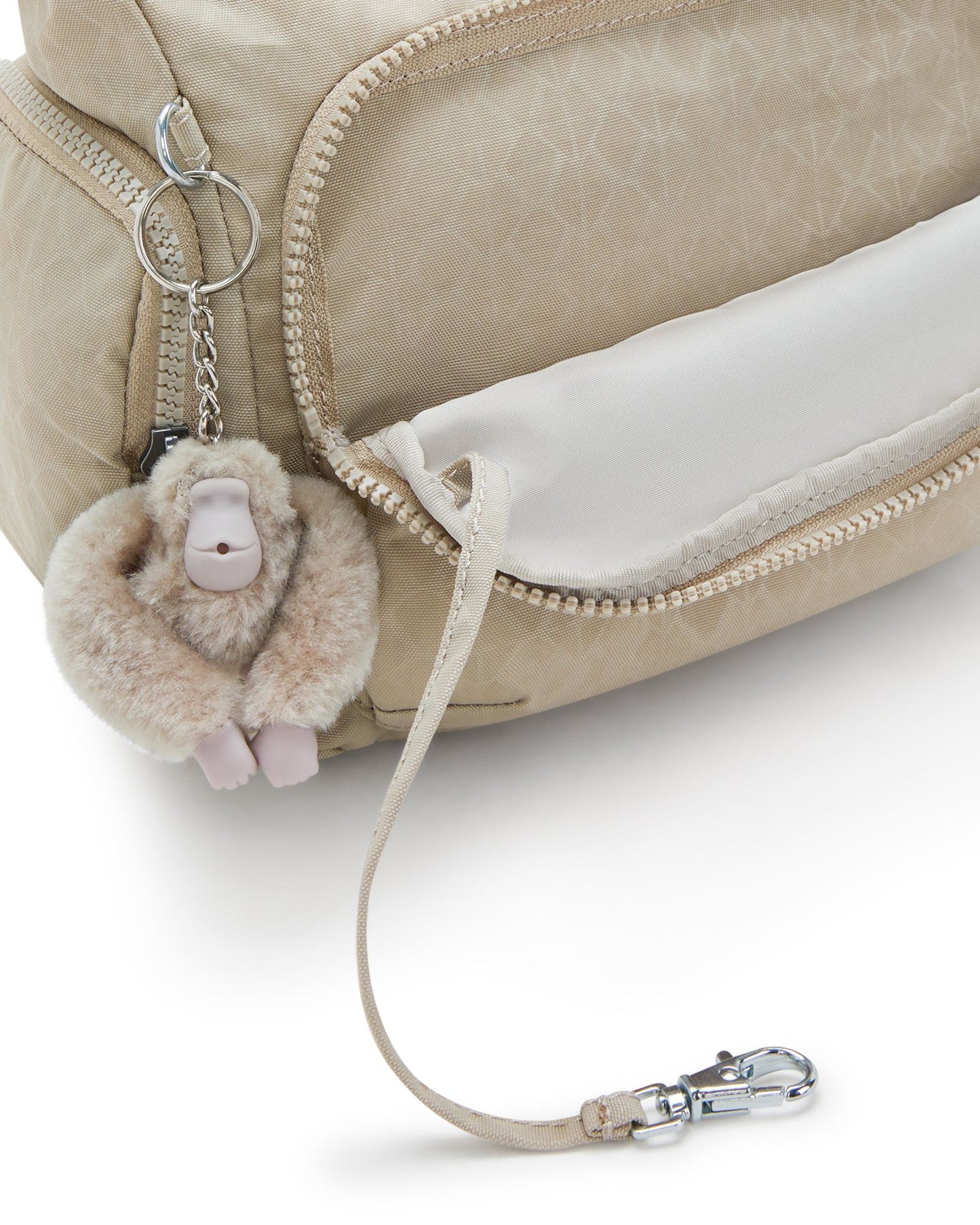 Kipling Gabb S Signature Beige Embossed Medium Crossbody Bag I4611-96A