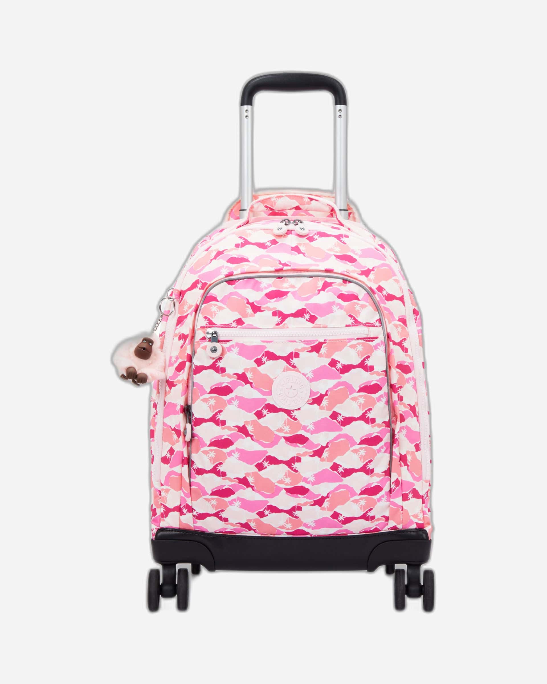 Buy Kipling New Zea Pink Palm Large wheeled backpack with 