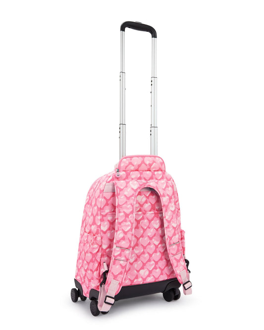 Kipling New Zea Adorable Hearts Wheeled Backpack I4674-1NB