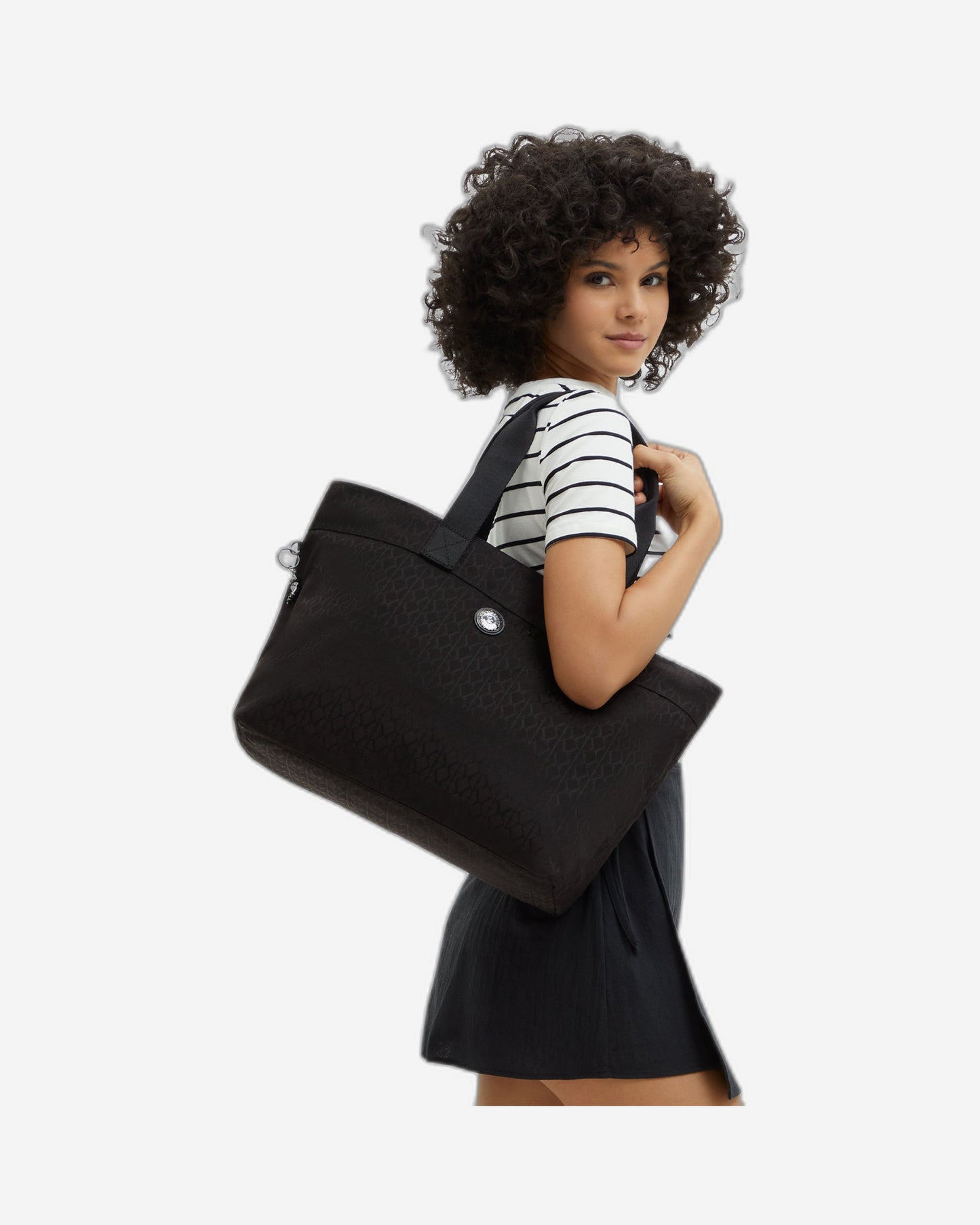 Kipling Colissa Up Black Sign Jq Large Tote I4895-Y12