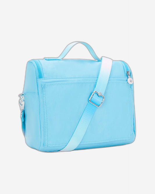 Kipling New Kichirou Sea Blue Met Large Lunch Bag with Trolley Sleeve I5356-52D