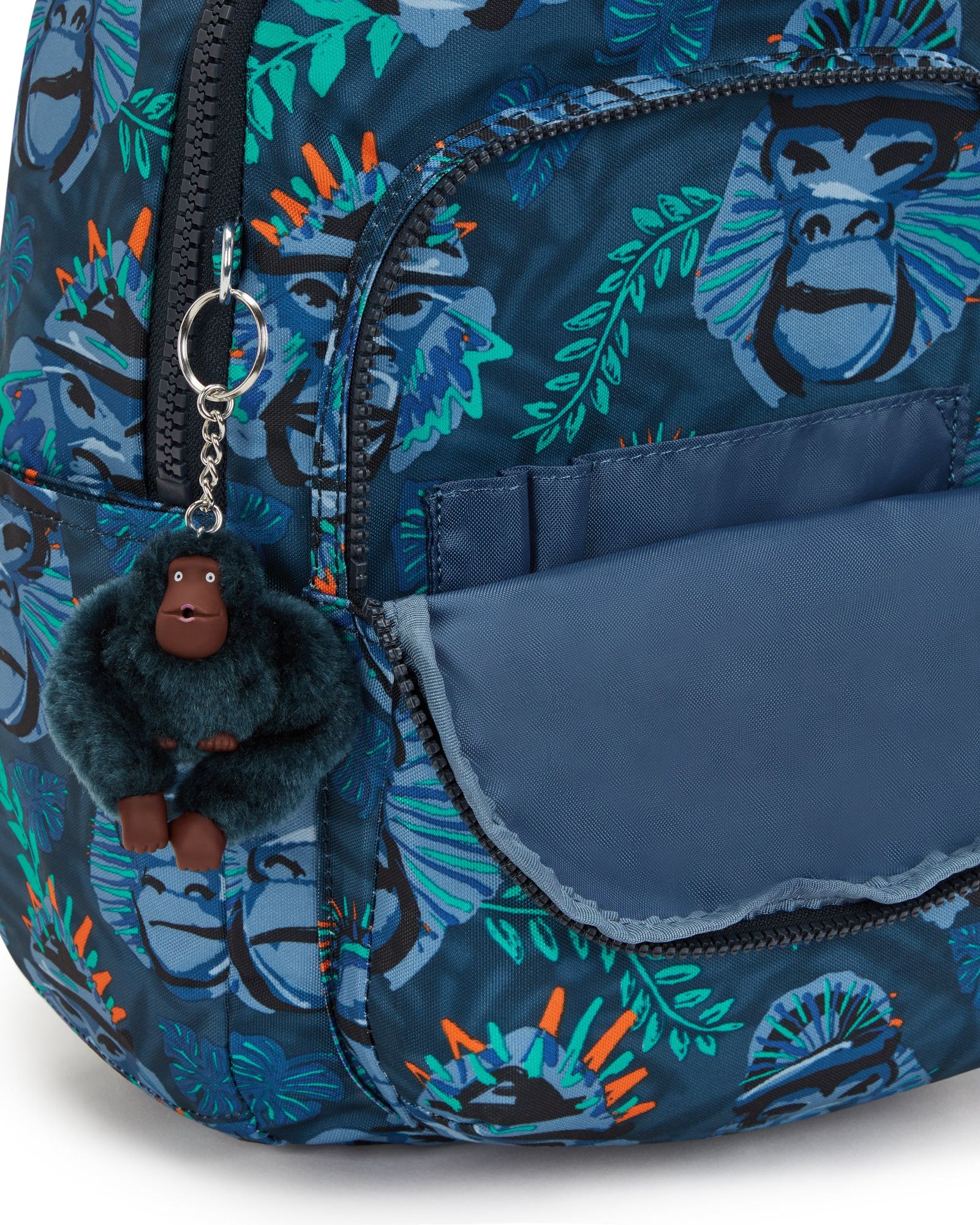 Kipling Seoul S Blue Monkey Fun Small Backpack C2I5357-8HJ