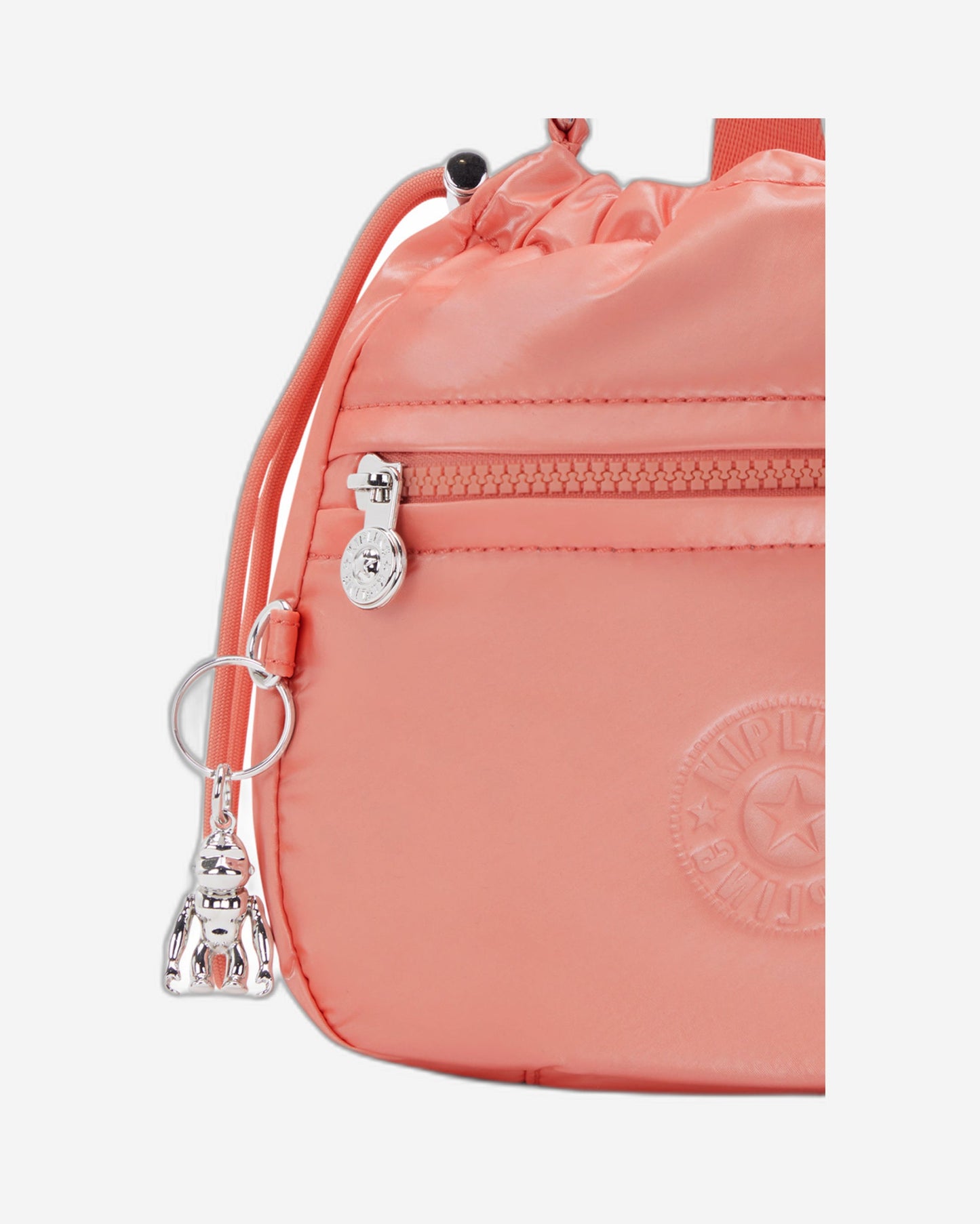 Kipling Jamir Peach Glam Small Drawstring Crossbody Bag C2I5578-S7W