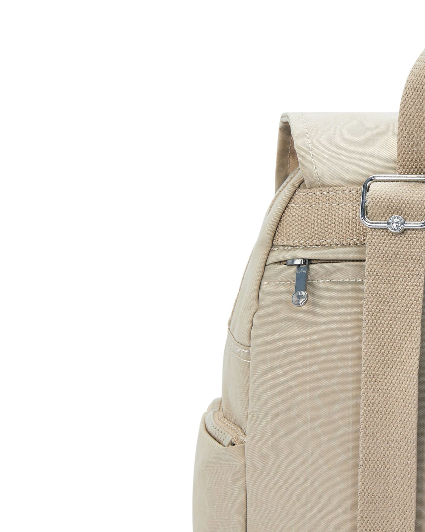 Kipling City Zip S Signature Beige Embossed Small Backpack I5634-96A