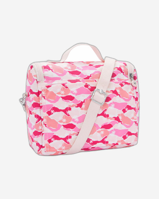 Kipling New Kichirou Pink Palm Large Lunch Bag with Trolley Sleeve I5749-1BV