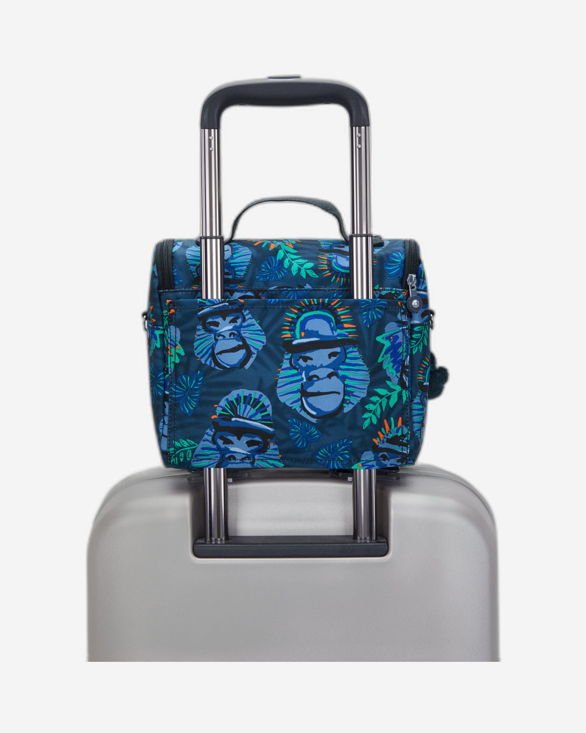 Kipling New Kichirou Blue Monkey Fun Large Lunch Bag with Trolley Sleeve C2I5749-8HJ